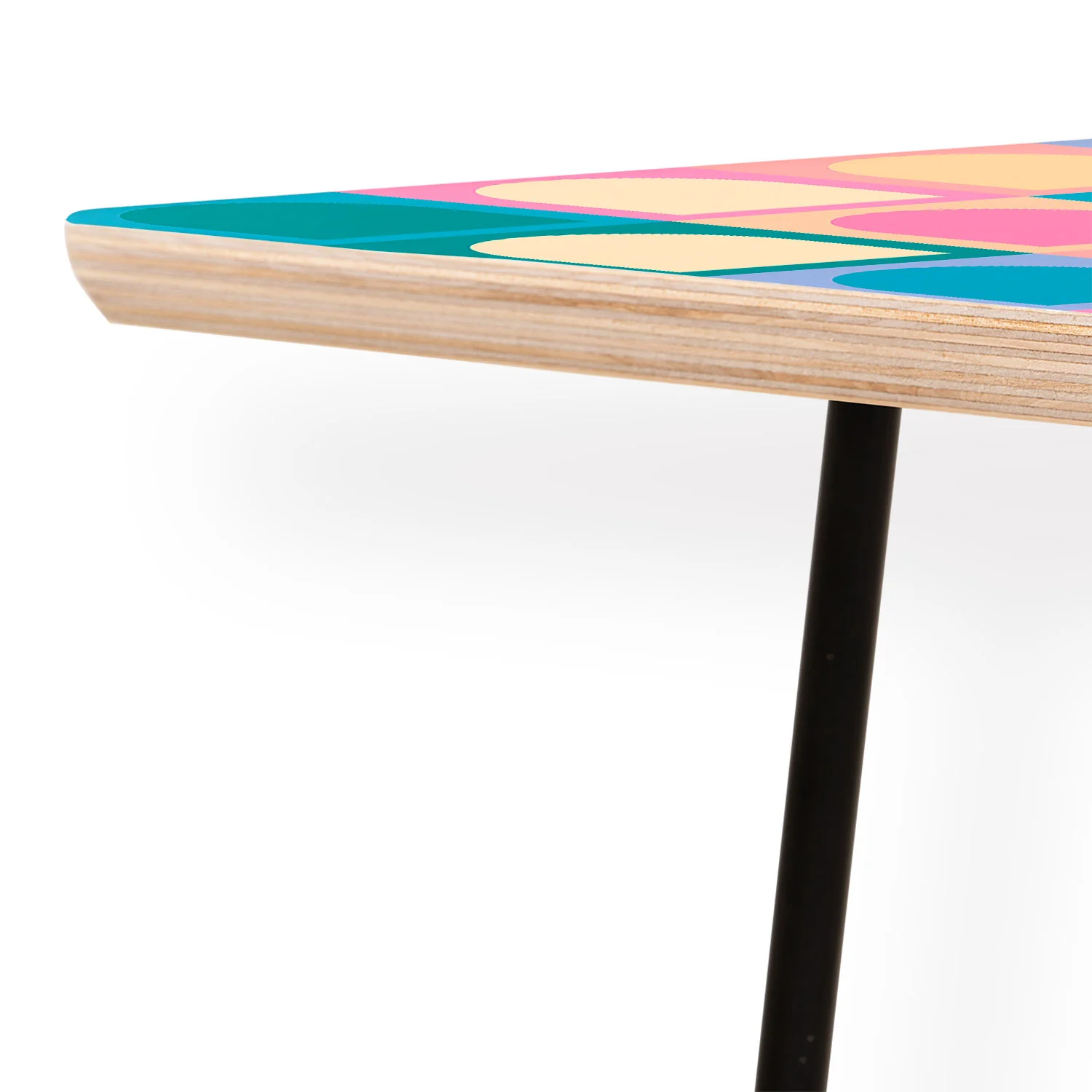 Colour Poems Checker Arches I Pastel Tones Coffee Table - Image 6