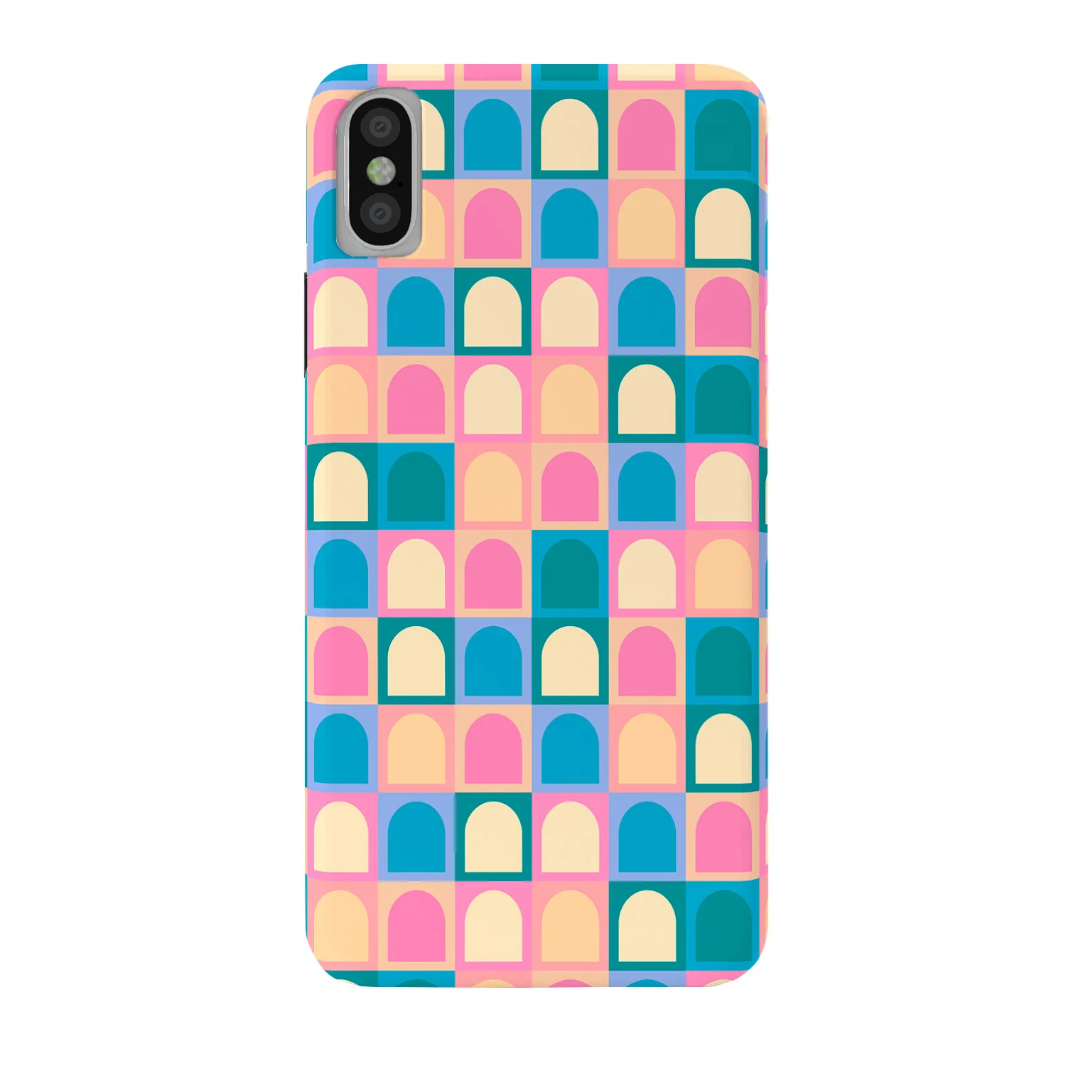 Colour Poems Checker Arches I Pastel Tones Phone Case - Image 12