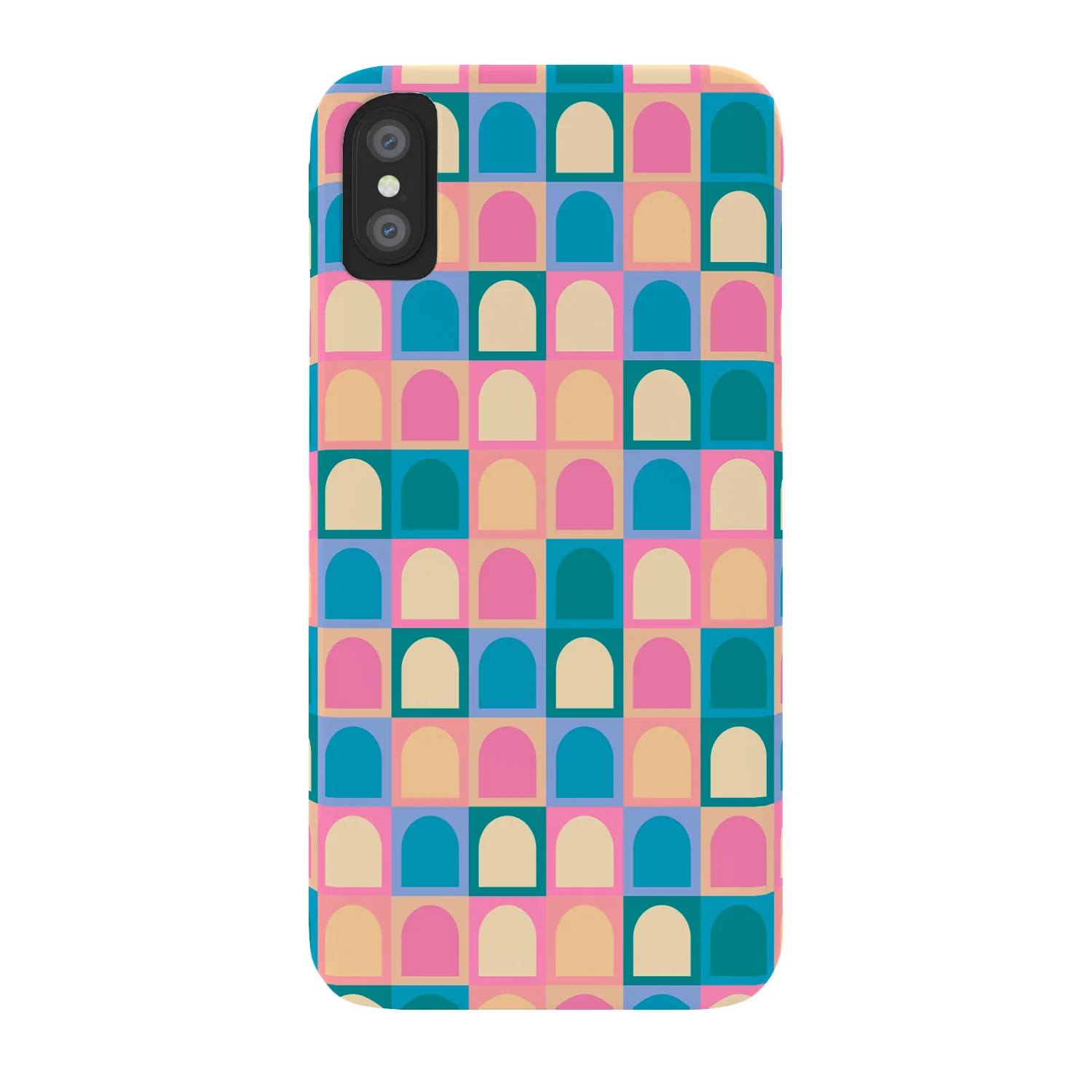 Colour Poems Checker Arches I Pastel Tones Phone Case - Image 14
