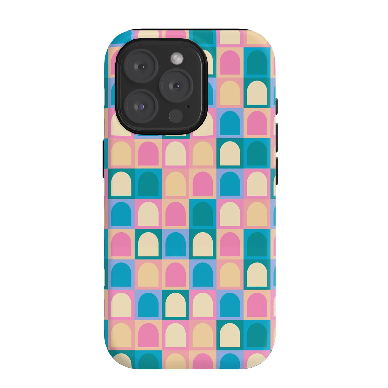 Colour Poems Checker Arches I Pastel Tones Phone Case - Image 60