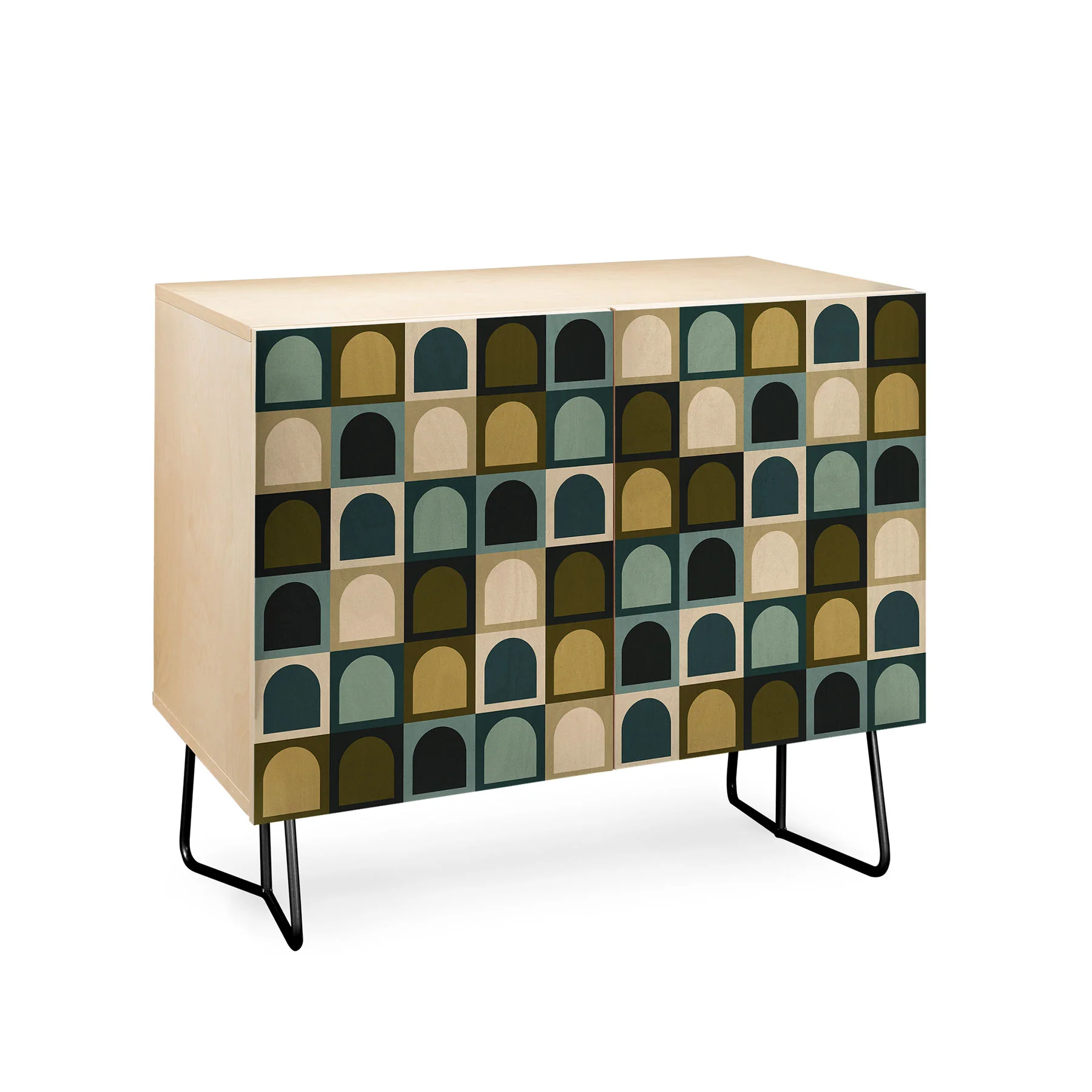 Colour Poems Checker Arches II Earthy Tones Credenza - Image 11