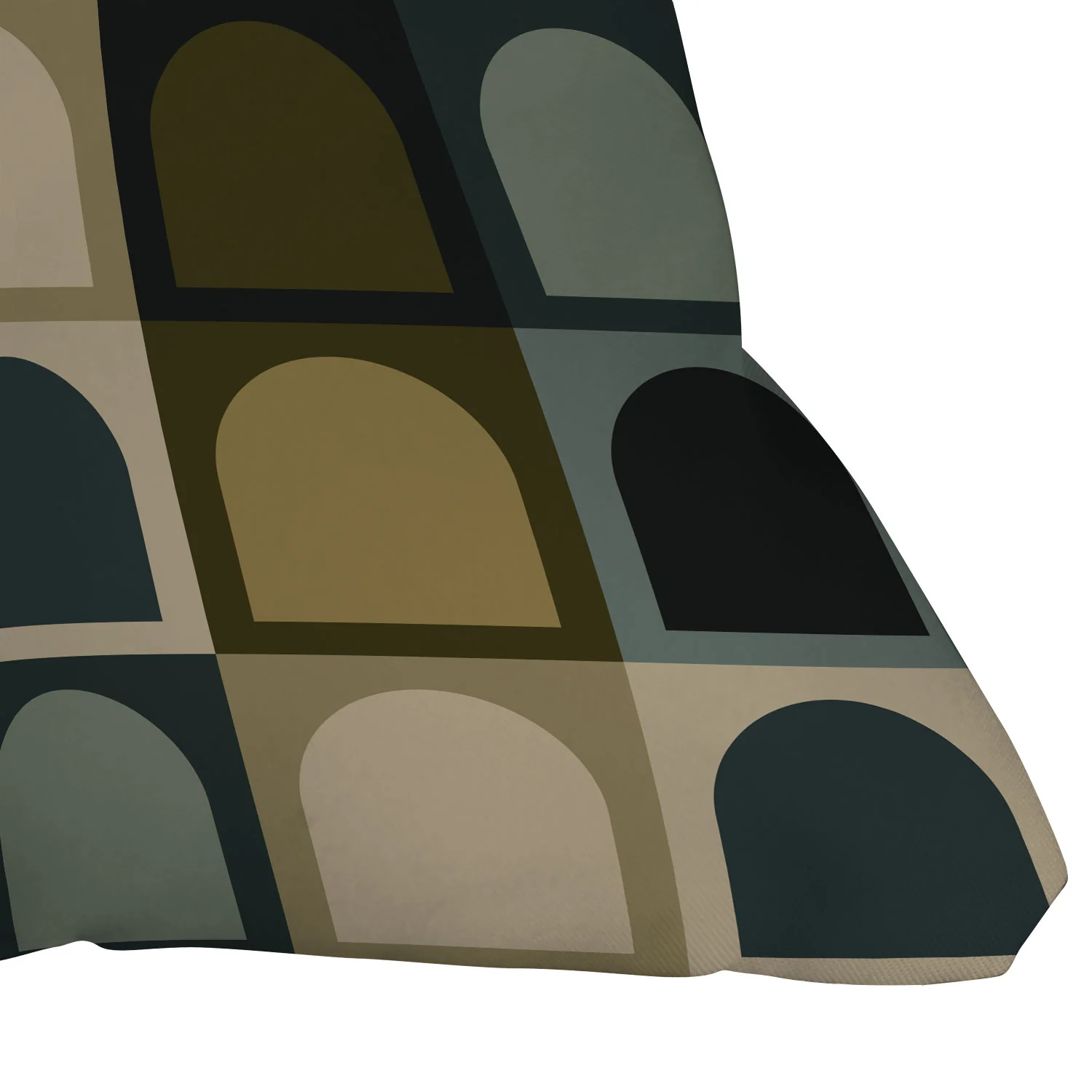 Colour Poems Checker Arches II Earthy Tones Throw Pillow - Image 3