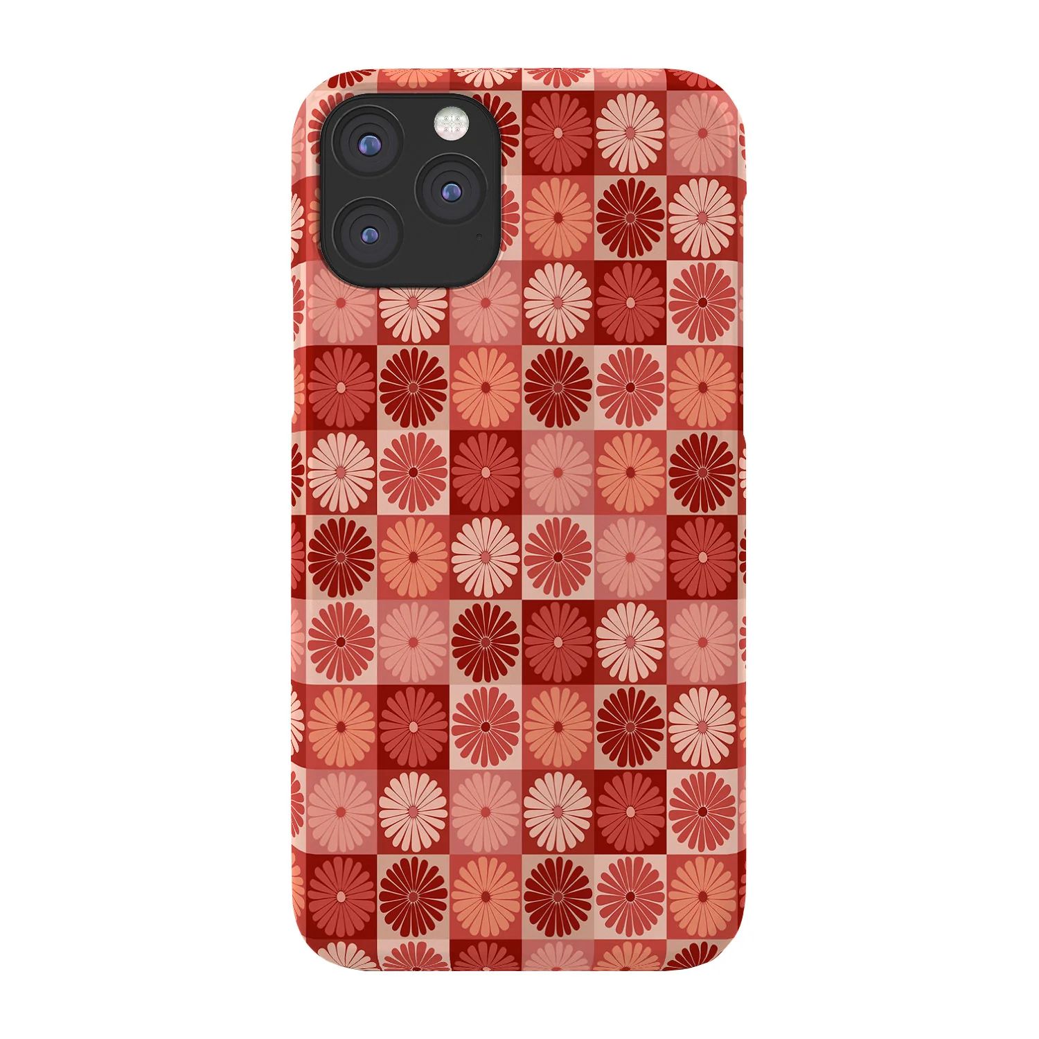 Colour Poems Checker Daisies I Red Pink Phone Case - Image 10