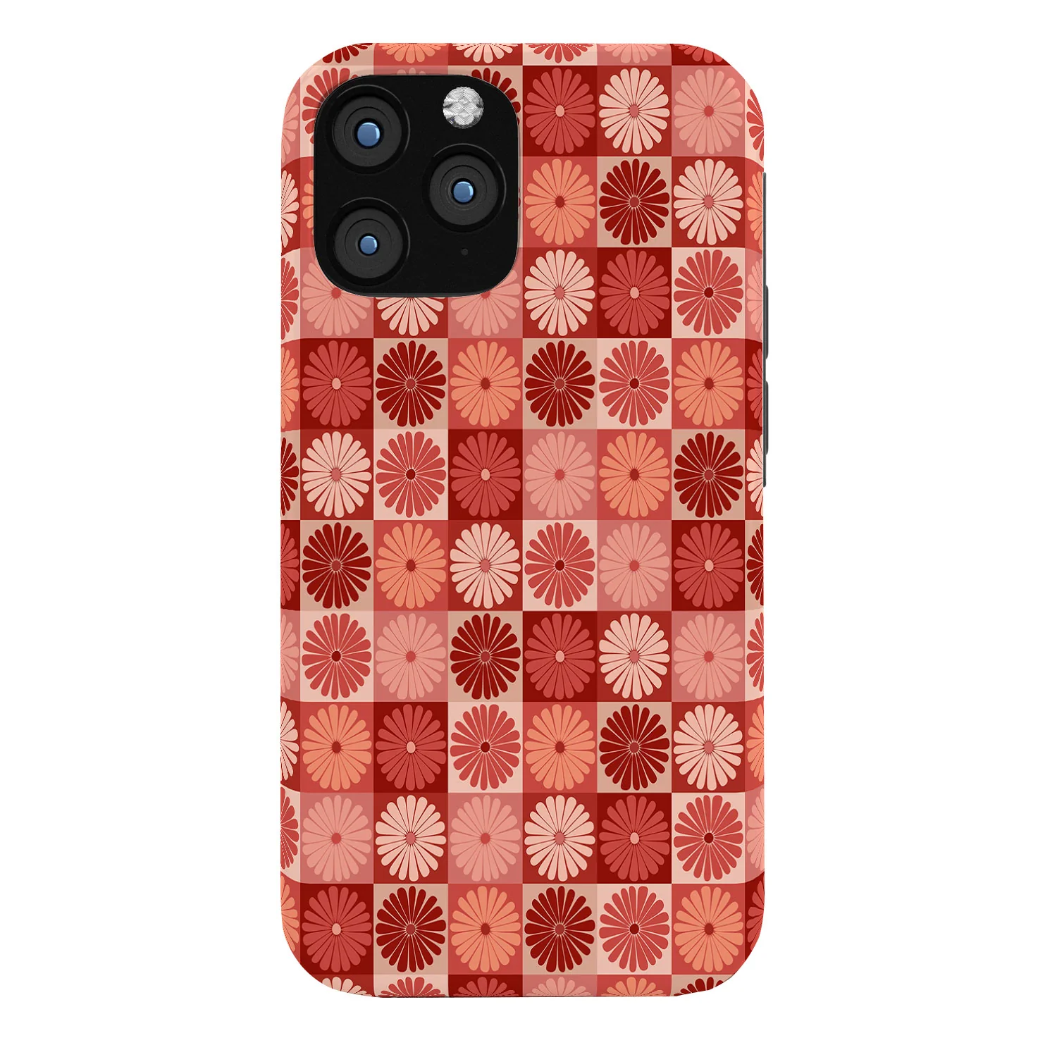 Colour Poems Checker Daisies I Red Pink Phone Case - Image 27