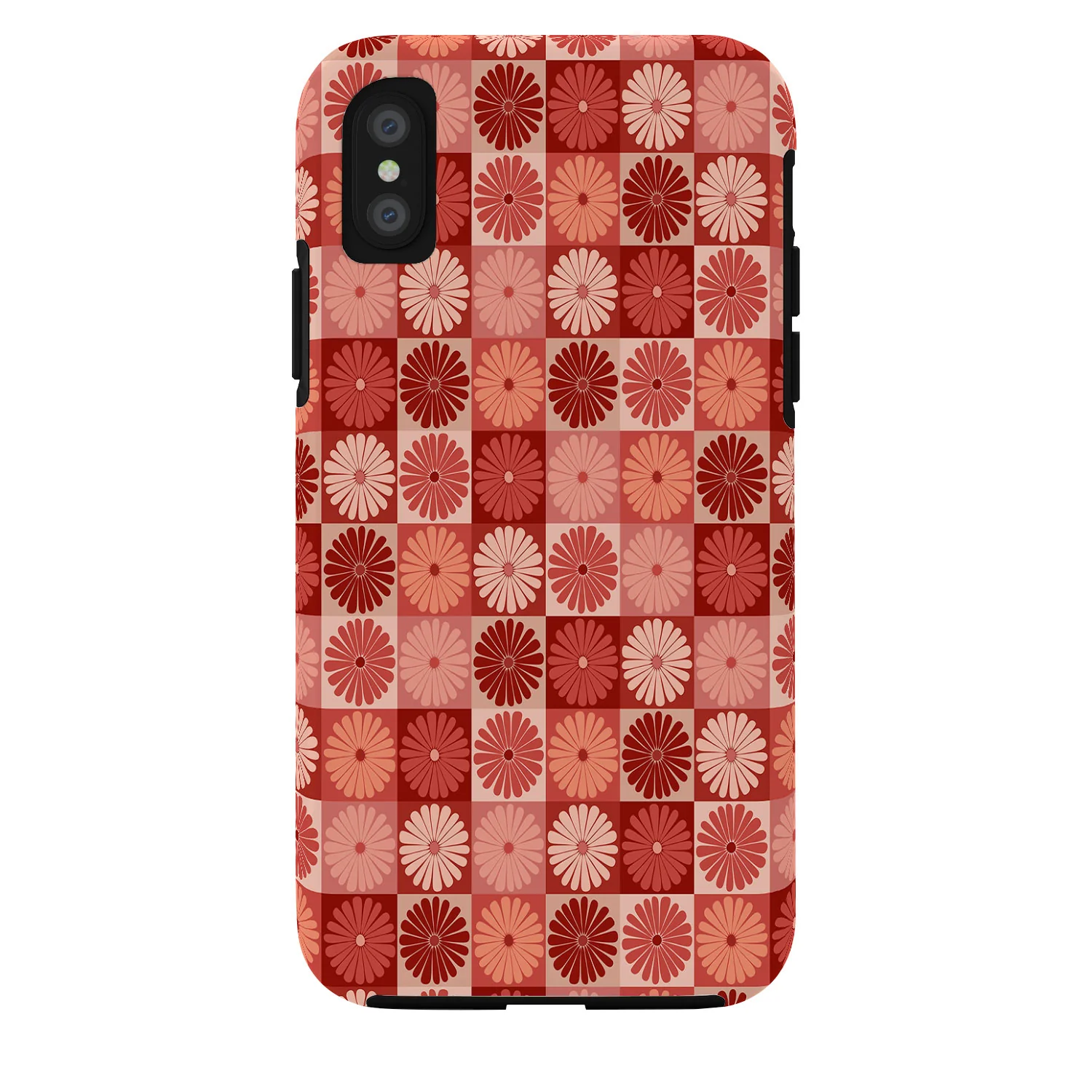 Colour Poems Checker Daisies I Red Pink Phone Case - Image 33