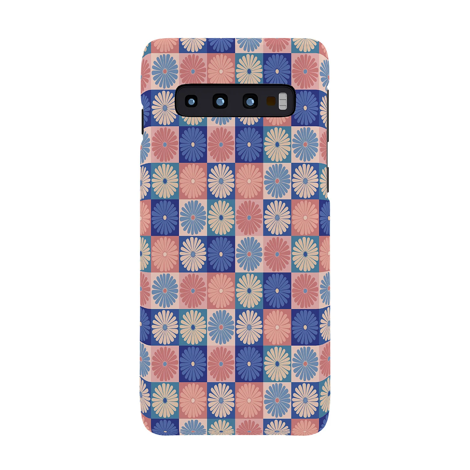 Colour Poems Checker Daisies II Blue Pink Phone Case - Image 17
