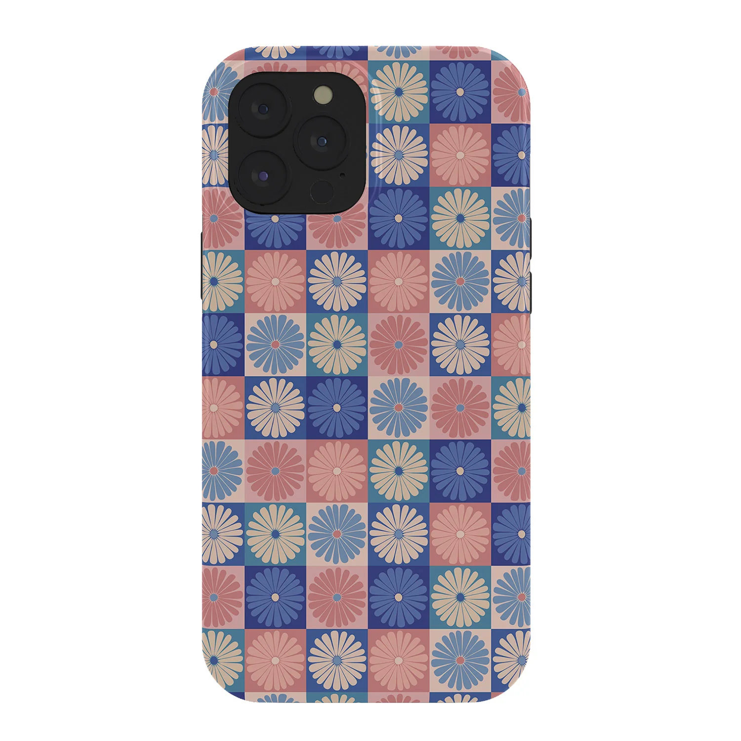 Colour Poems Checker Daisies II Blue Pink Phone Case - Image 23