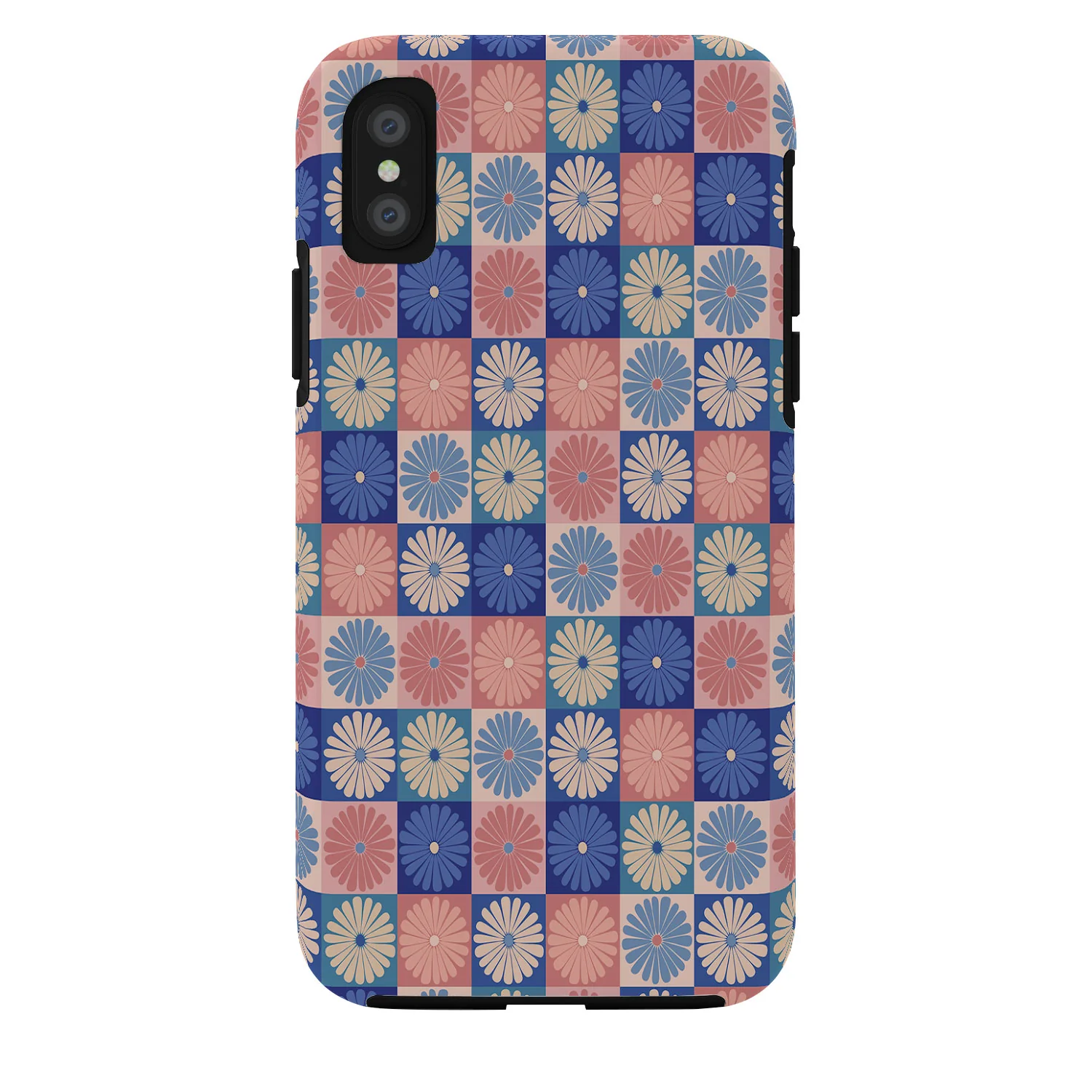 Colour Poems Checker Daisies II Blue Pink Phone Case - Image 33