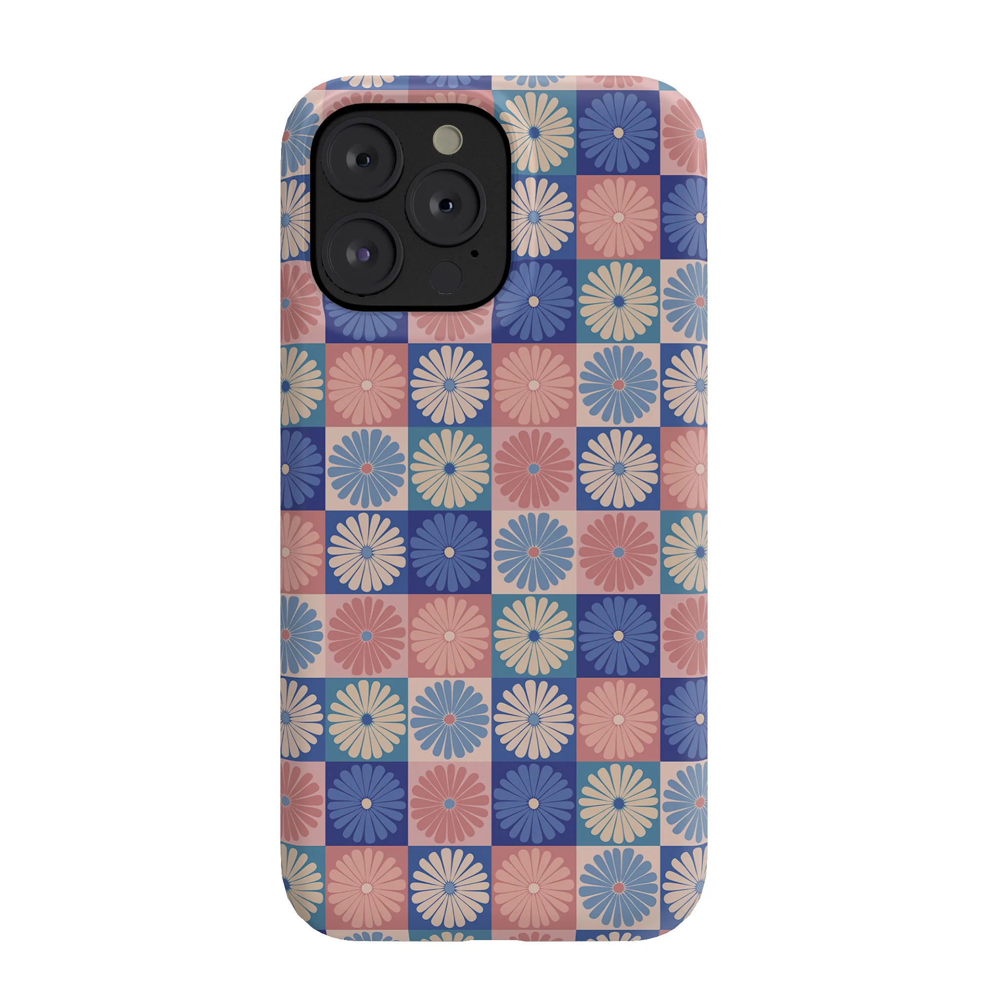 Colour Poems Checker Daisies II Blue Pink Phone Case - Image 50
