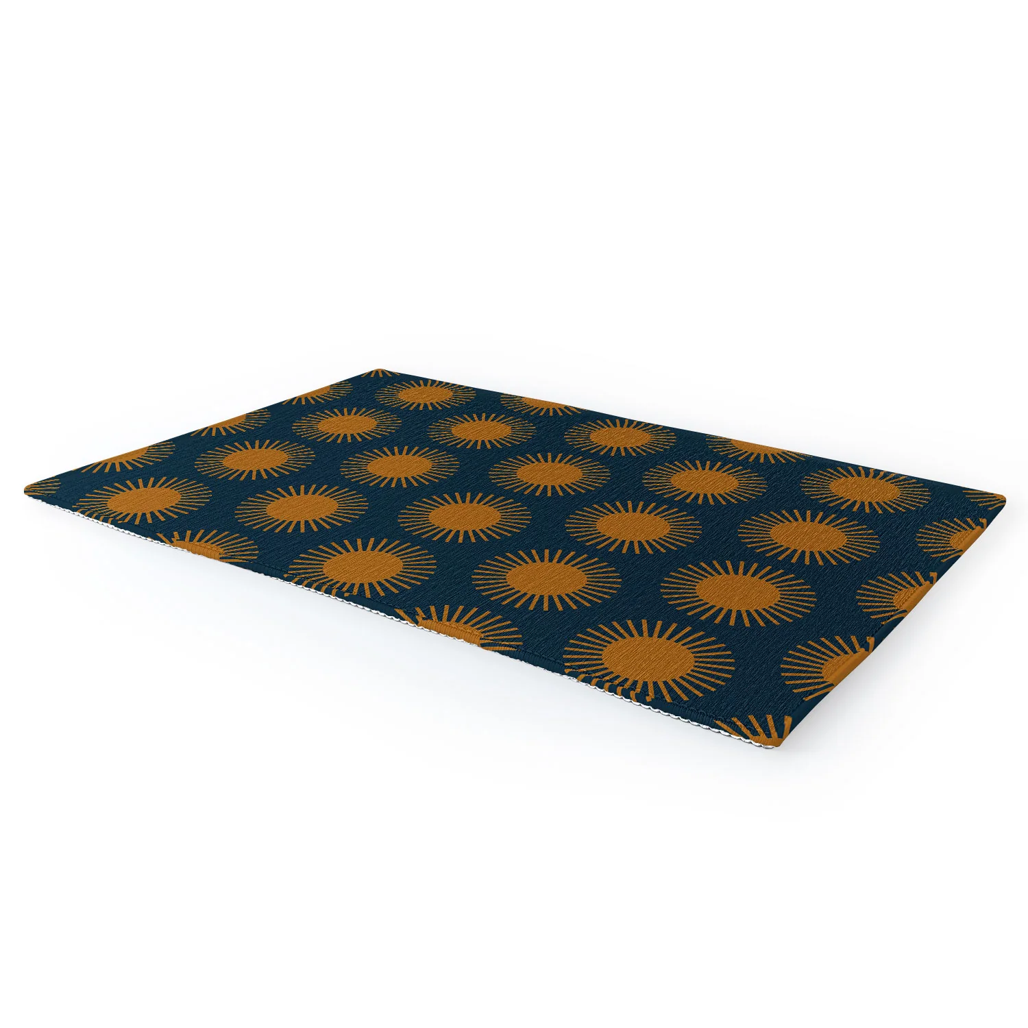 Colour Poems Cheerful Sun Pattern Navy Blue Area Rug - Image 5