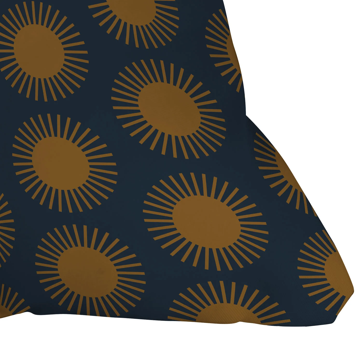 Colour Poems Cheerful Sun Pattern Navy Blue Outdoor Throw Pillow - Image 9