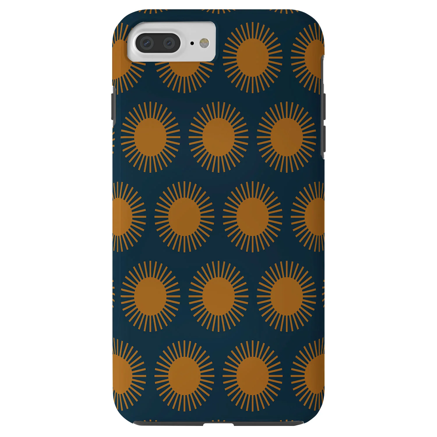 Colour Poems Cheerful Sun Pattern Navy Blue Phone Case - Image 34