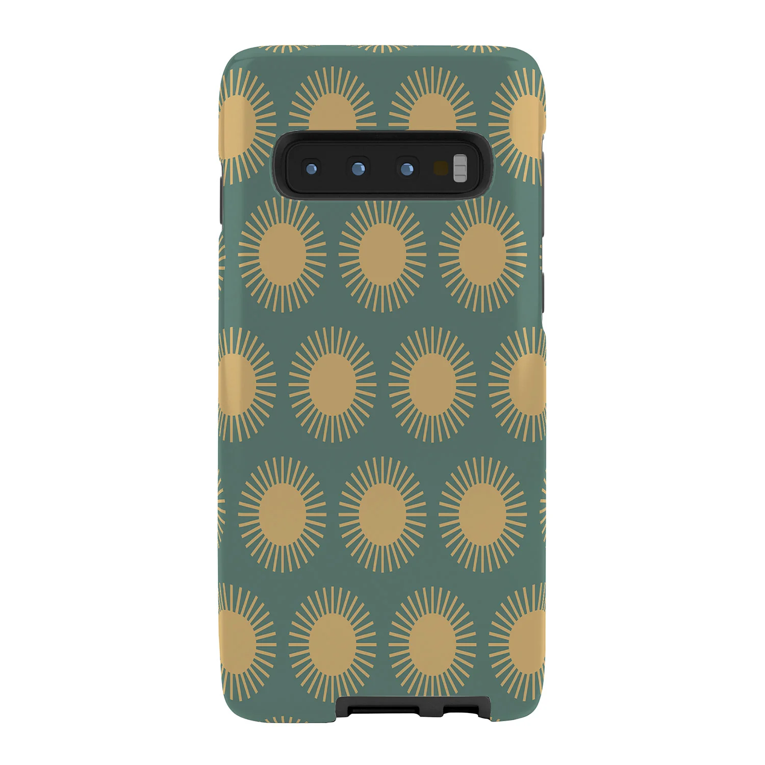 Colour Poems Cheerful Sun Pattern Sage Phone Case - Image 36
