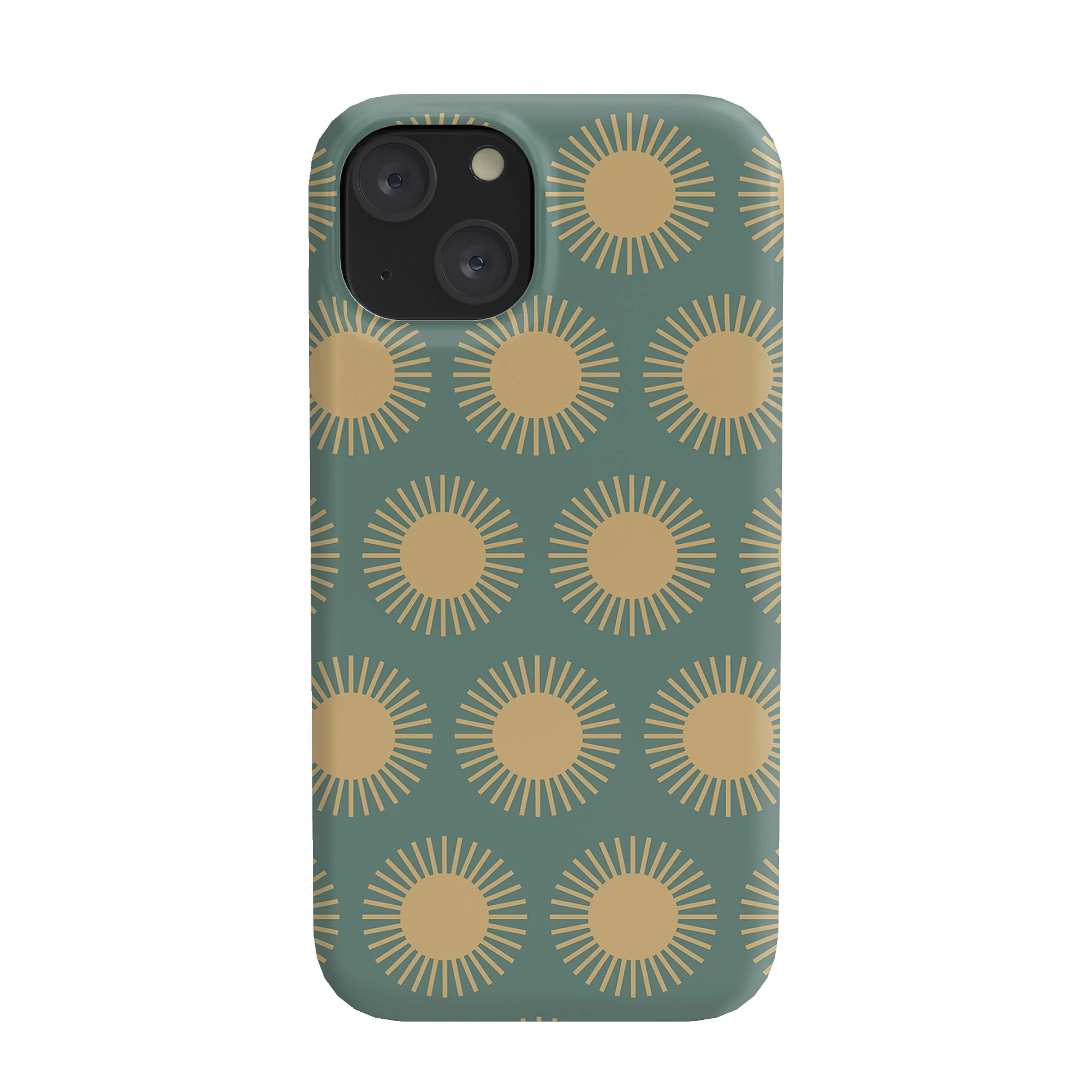 Colour Poems Cheerful Sun Pattern Sage Phone Case - Image 51