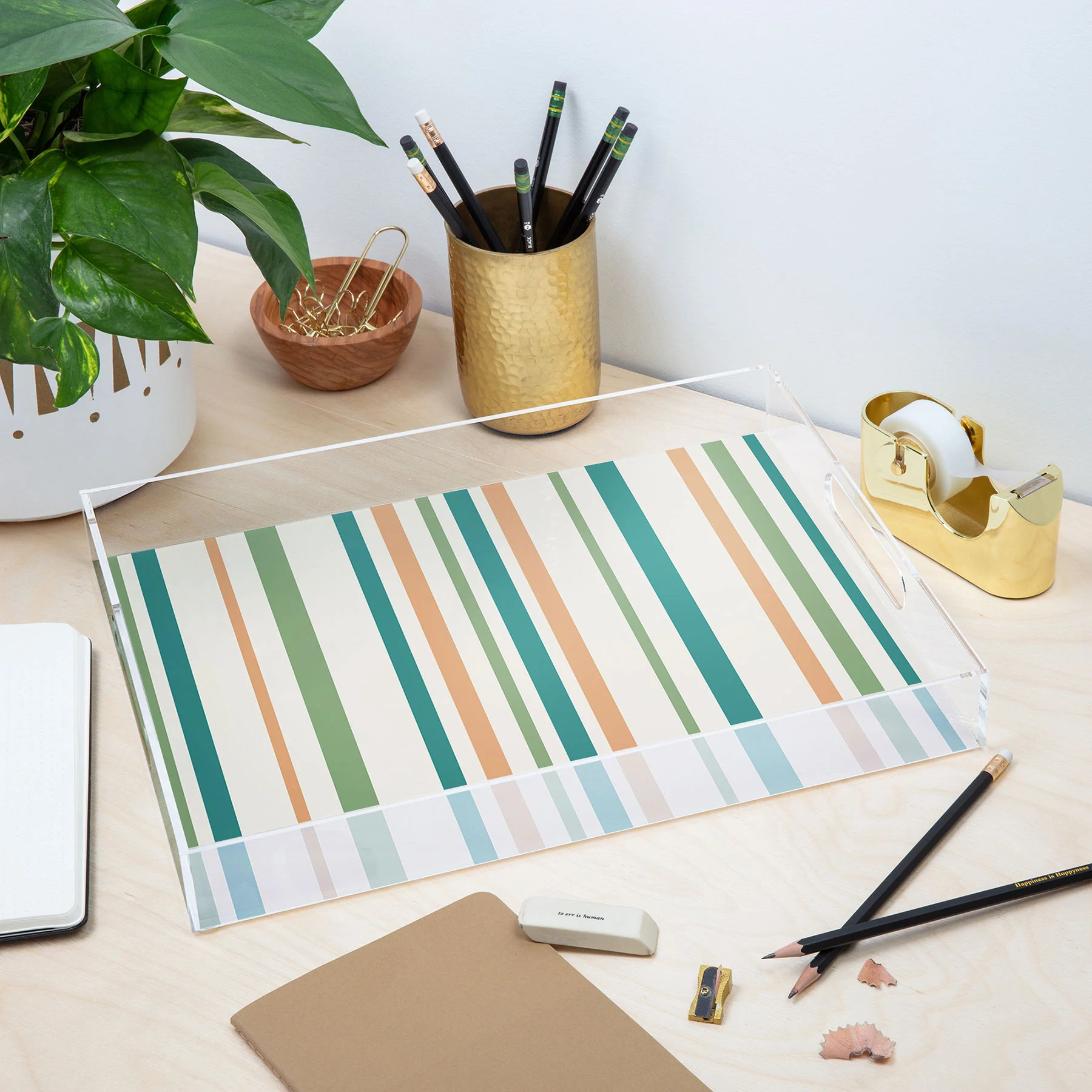 Colour Poems Classic Minimal Stripes II Acrylic Tray - Image 11