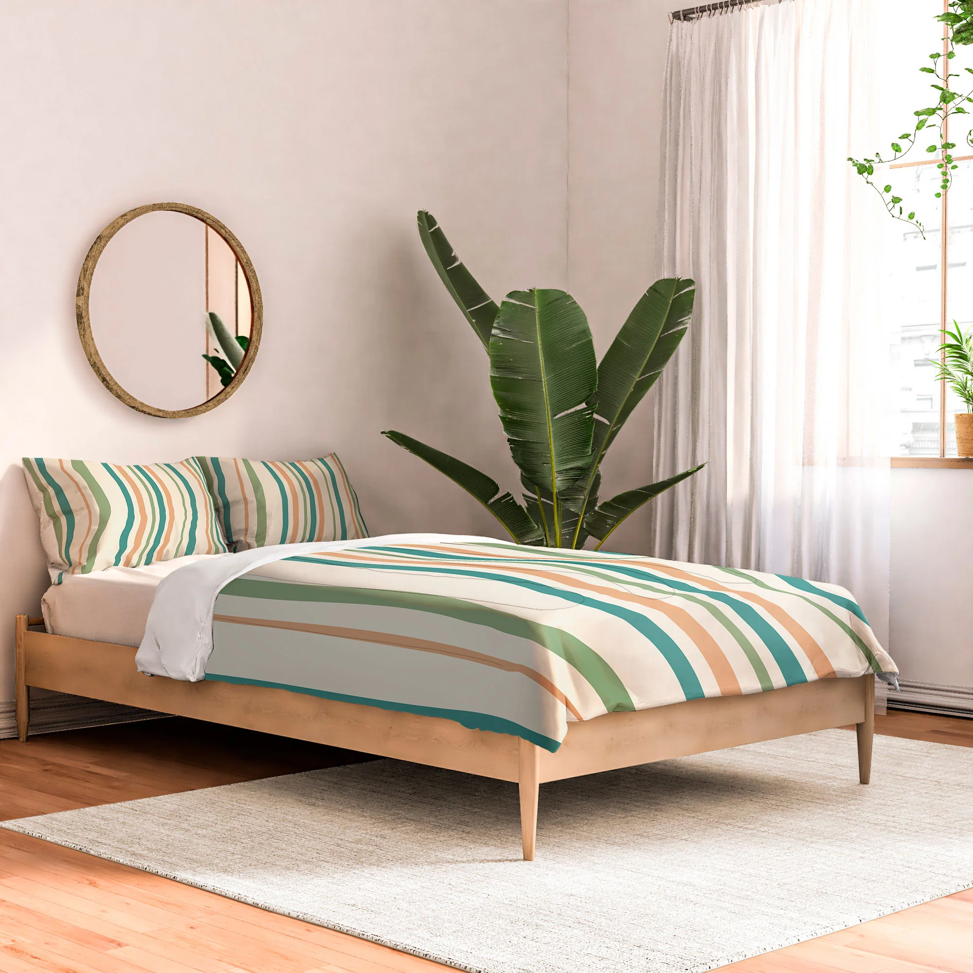 Colour Poems Classic Minimal Stripes II Comforter - Image 11