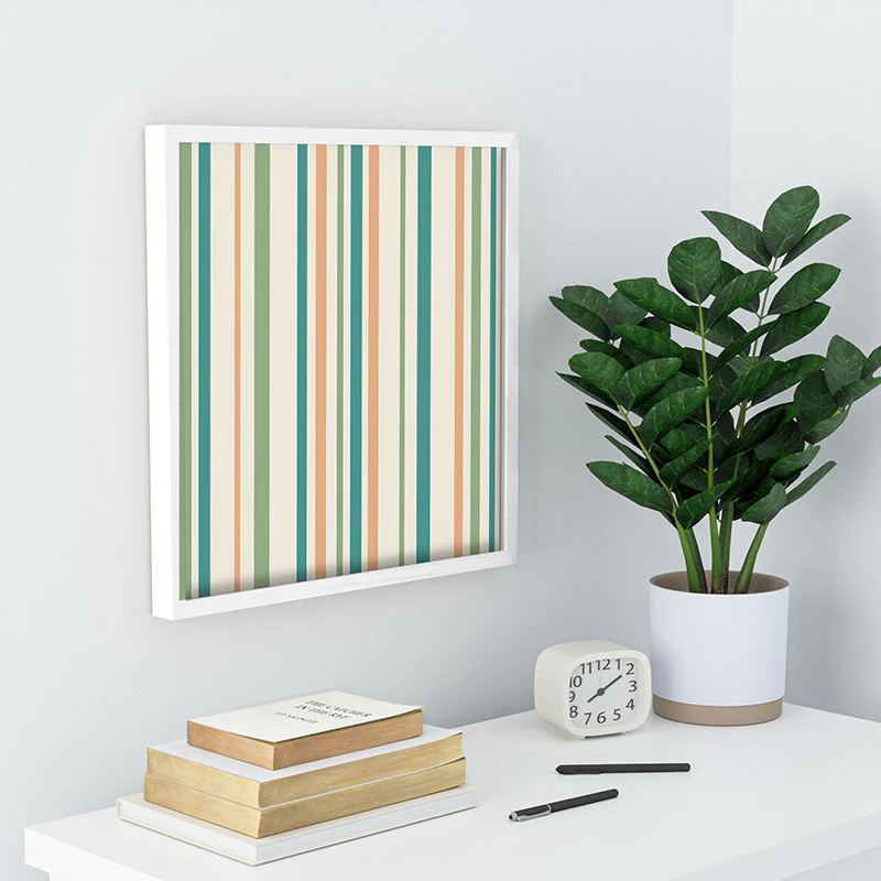 Colour Poems Classic Minimal Stripes II Recessed Framing Square - Image 12