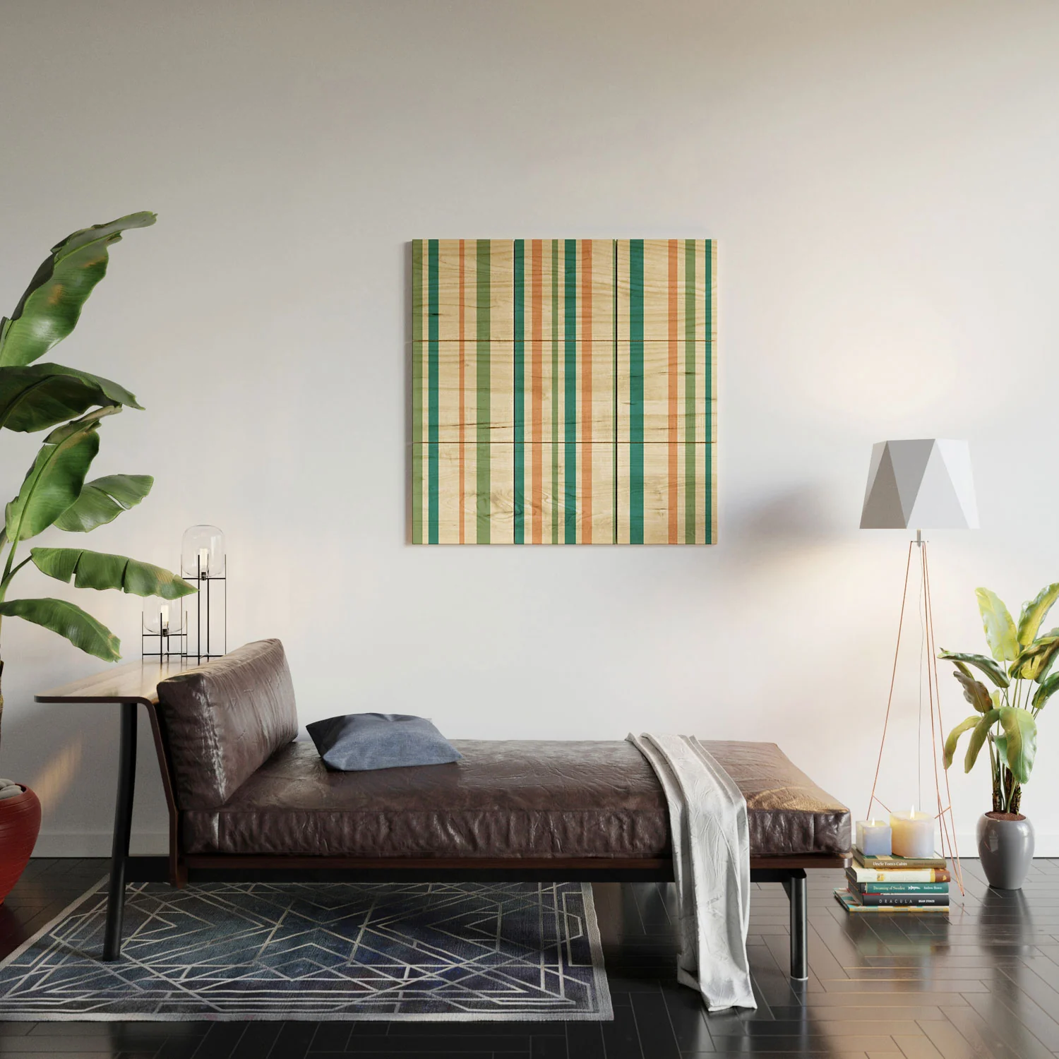 Colour Poems Classic Minimal Stripes II Wood Wall Mural - Image 4