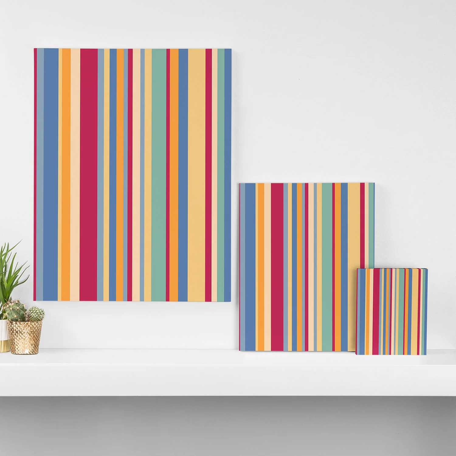 Colour Poems Classic Retro Stripes I Art Canvas - Image 5