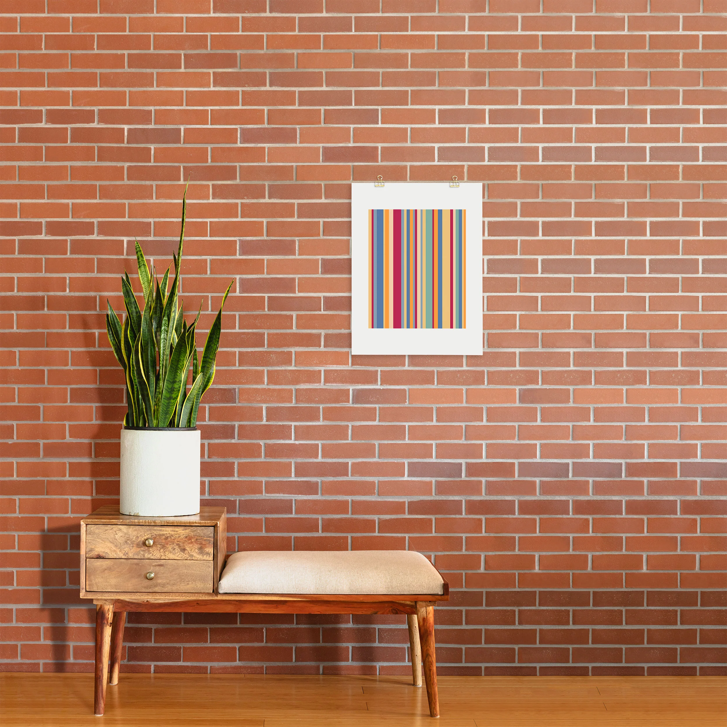 Colour Poems Classic Retro Stripes I Art Print - Image 11