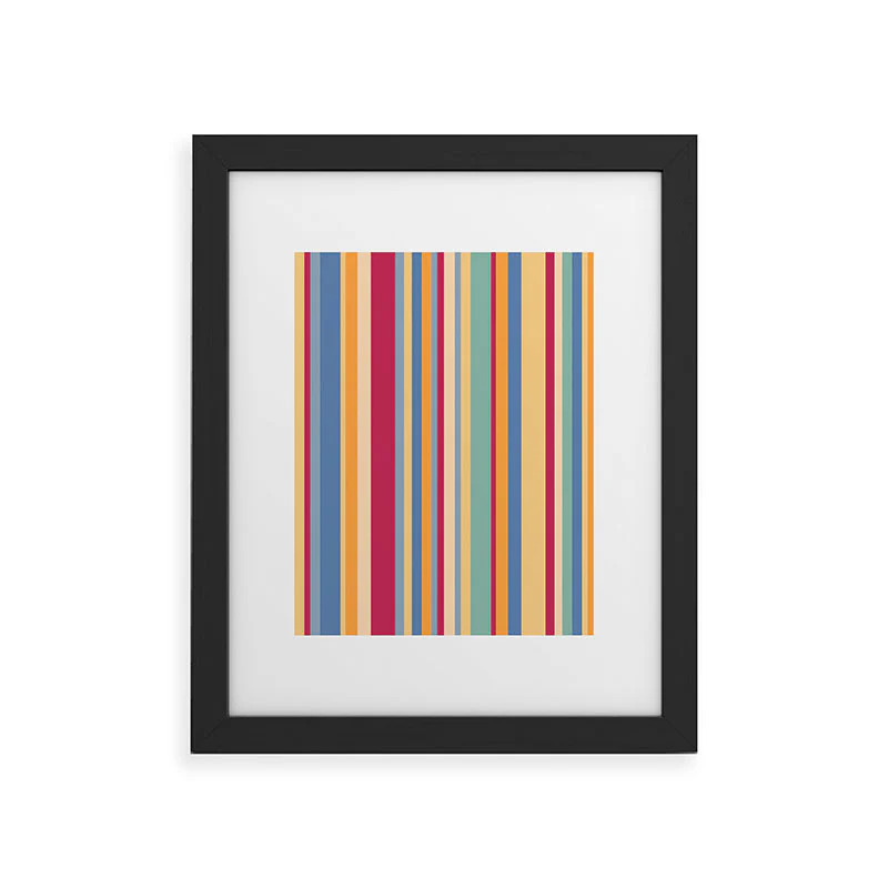 Colour Poems Classic Retro Stripes I Framed Art Print - Image 11