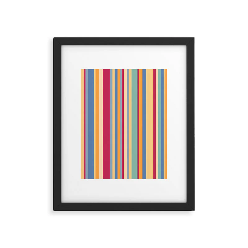 Colour Poems Classic Retro Stripes I Framed Art Print - Image 31