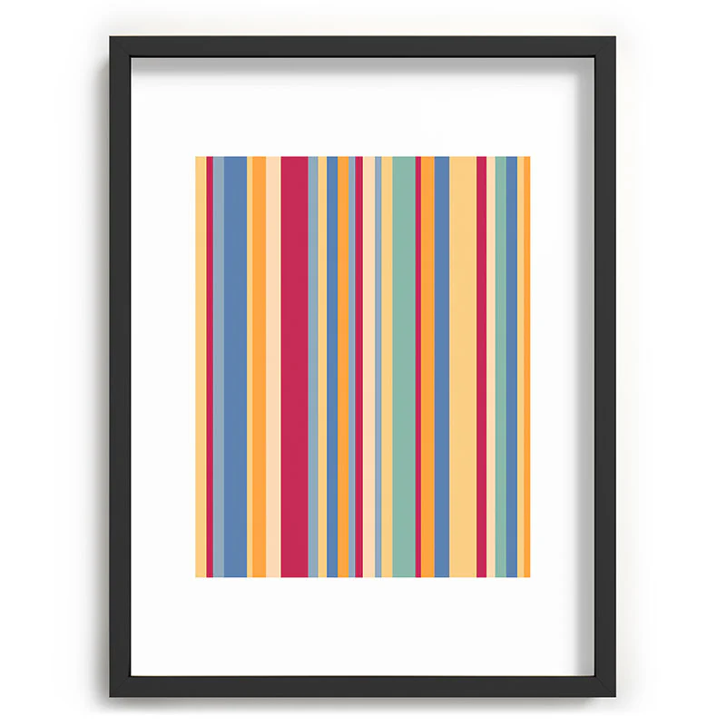 Colour Poems Classic Retro Stripes I Recessed Framing Rectangle - Image 17