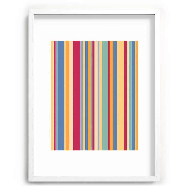 Colour Poems Classic Retro Stripes I Recessed Framing Rectangle - Image 19