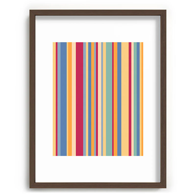 Colour Poems Classic Retro Stripes I Recessed Framing Rectangle - Image 23
