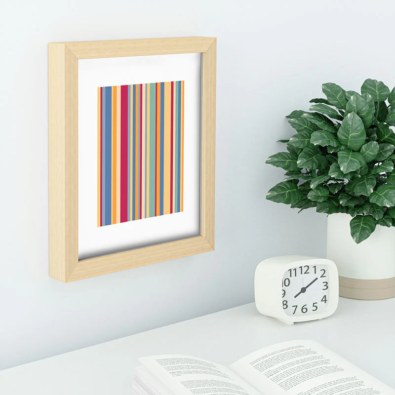 Colour Poems Classic Retro Stripes I Recessed Framing Rectangle - Image 6