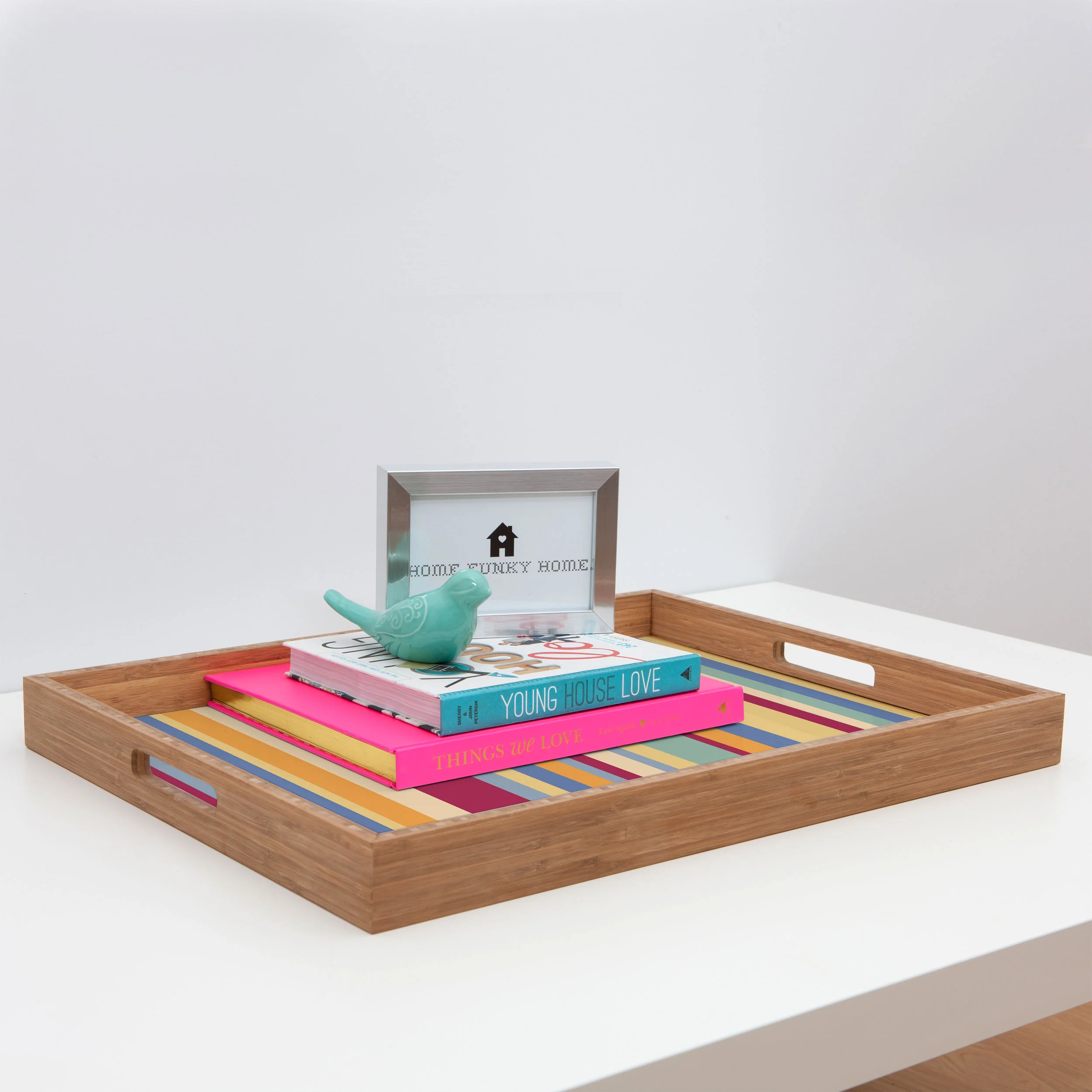 Colour Poems Classic Retro Stripes I Rectangular Tray - Image 3