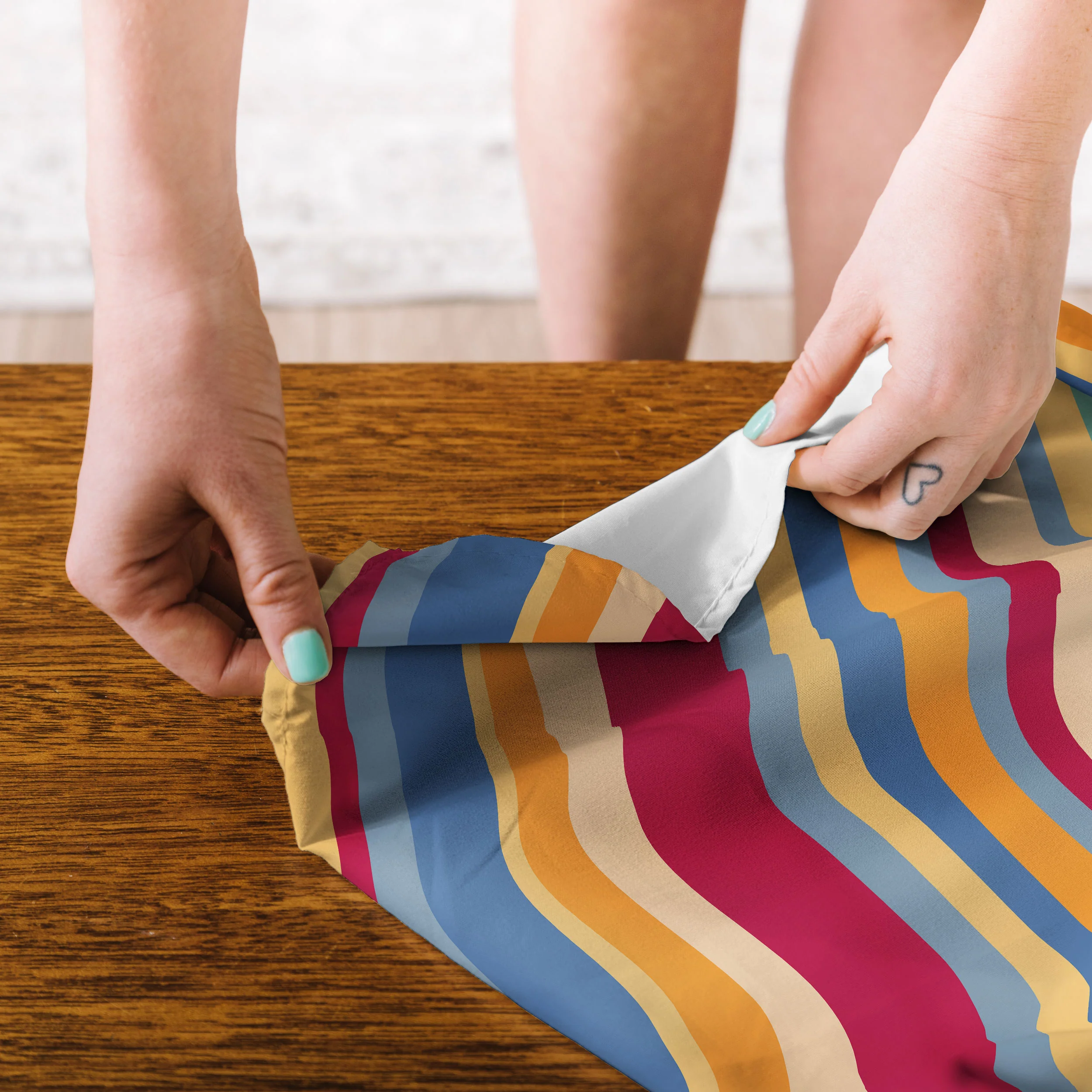 Colour Poems Classic Retro Stripes I Tapestry - Image 4