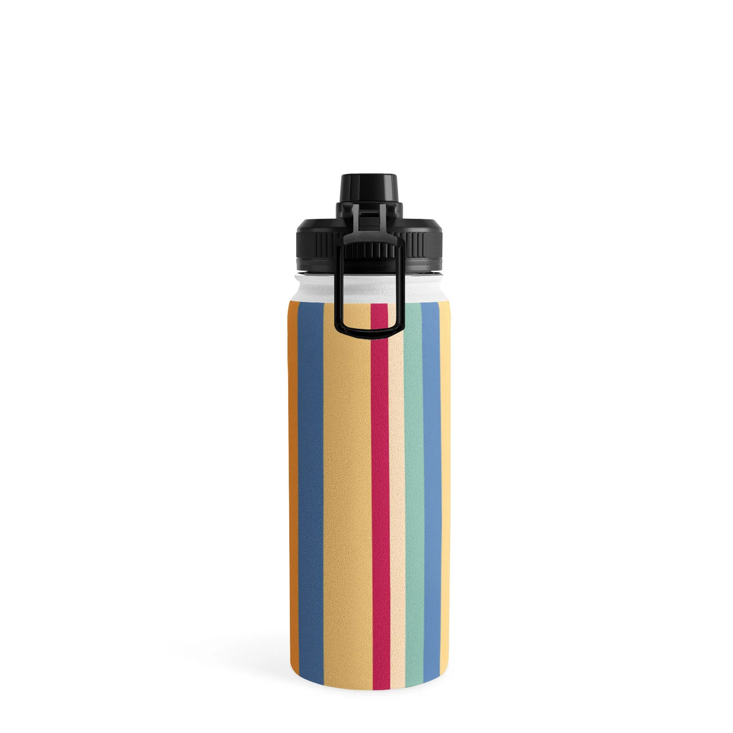 Colour Poems Classic Retro Stripes I Water Bottle - Image 15