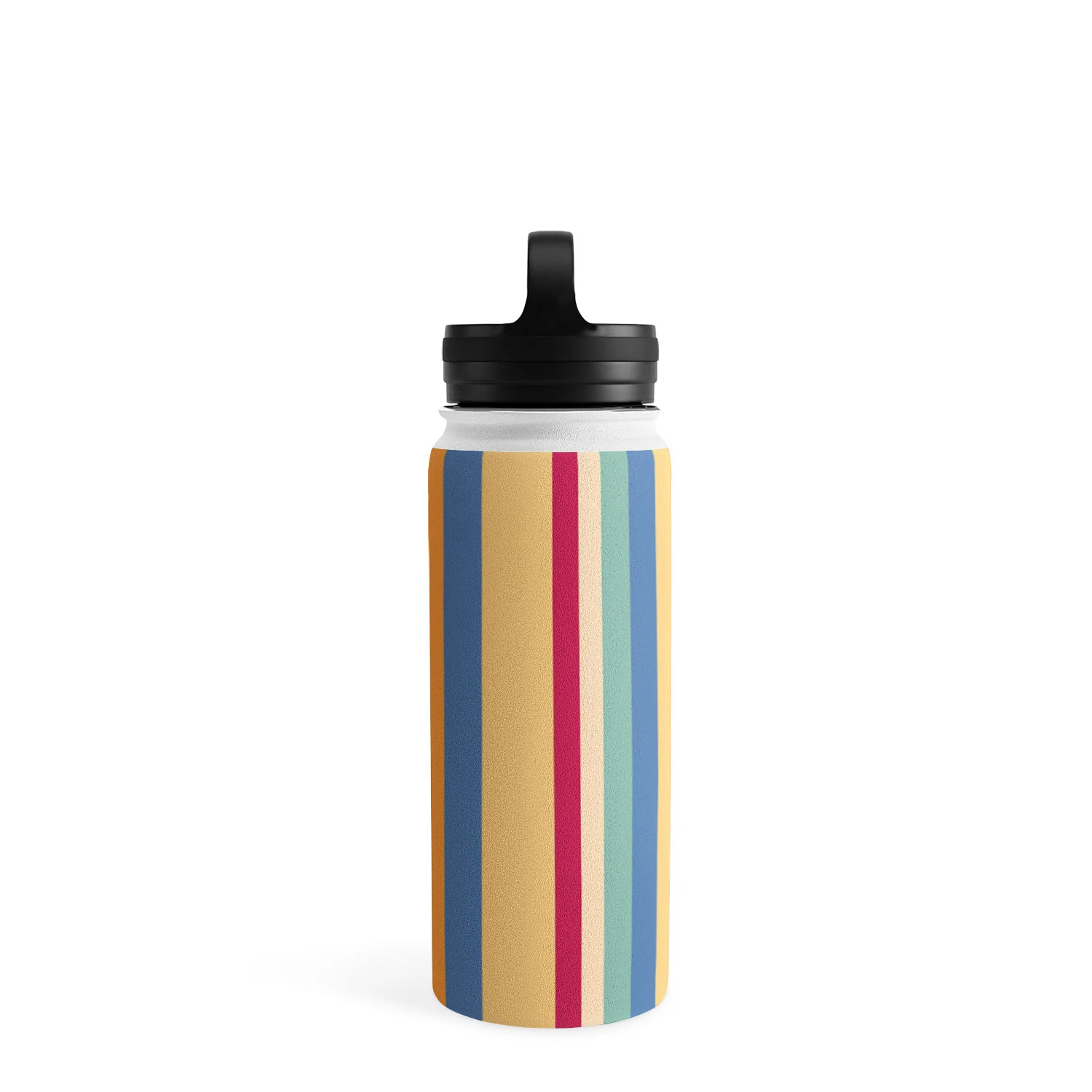 Colour Poems Classic Retro Stripes I Water Bottle - Image 23