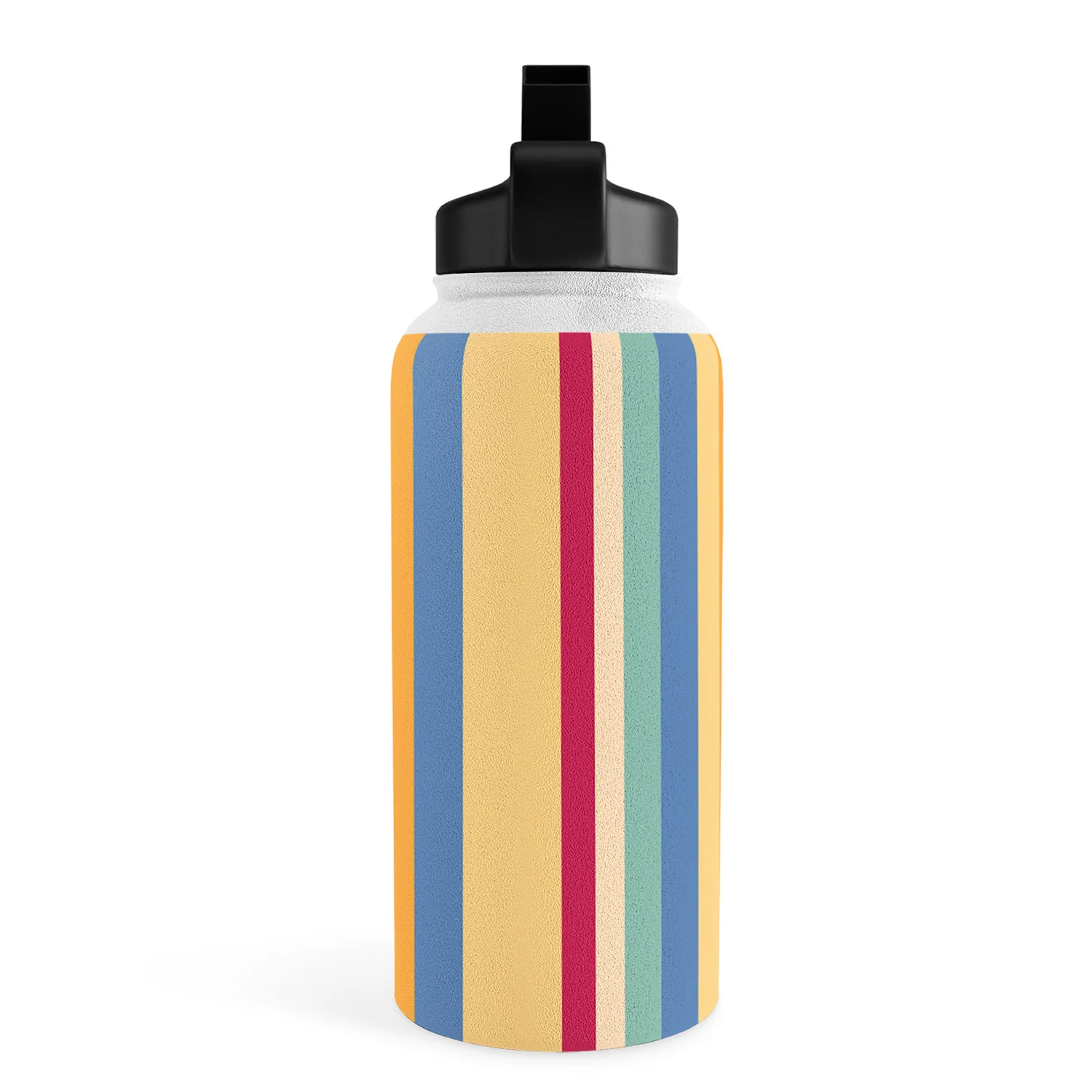 Colour Poems Classic Retro Stripes I Water Bottle - Image 31