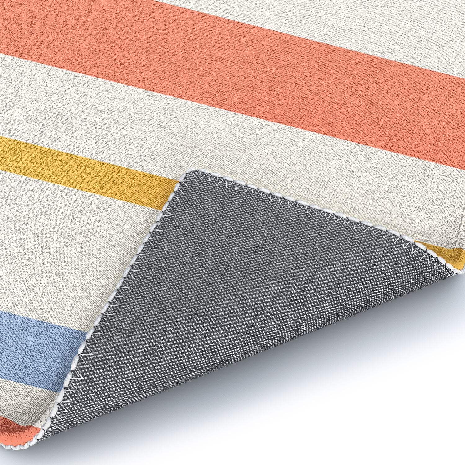Colour Poems Classic Retro Stripes III Area Rug - Image 7