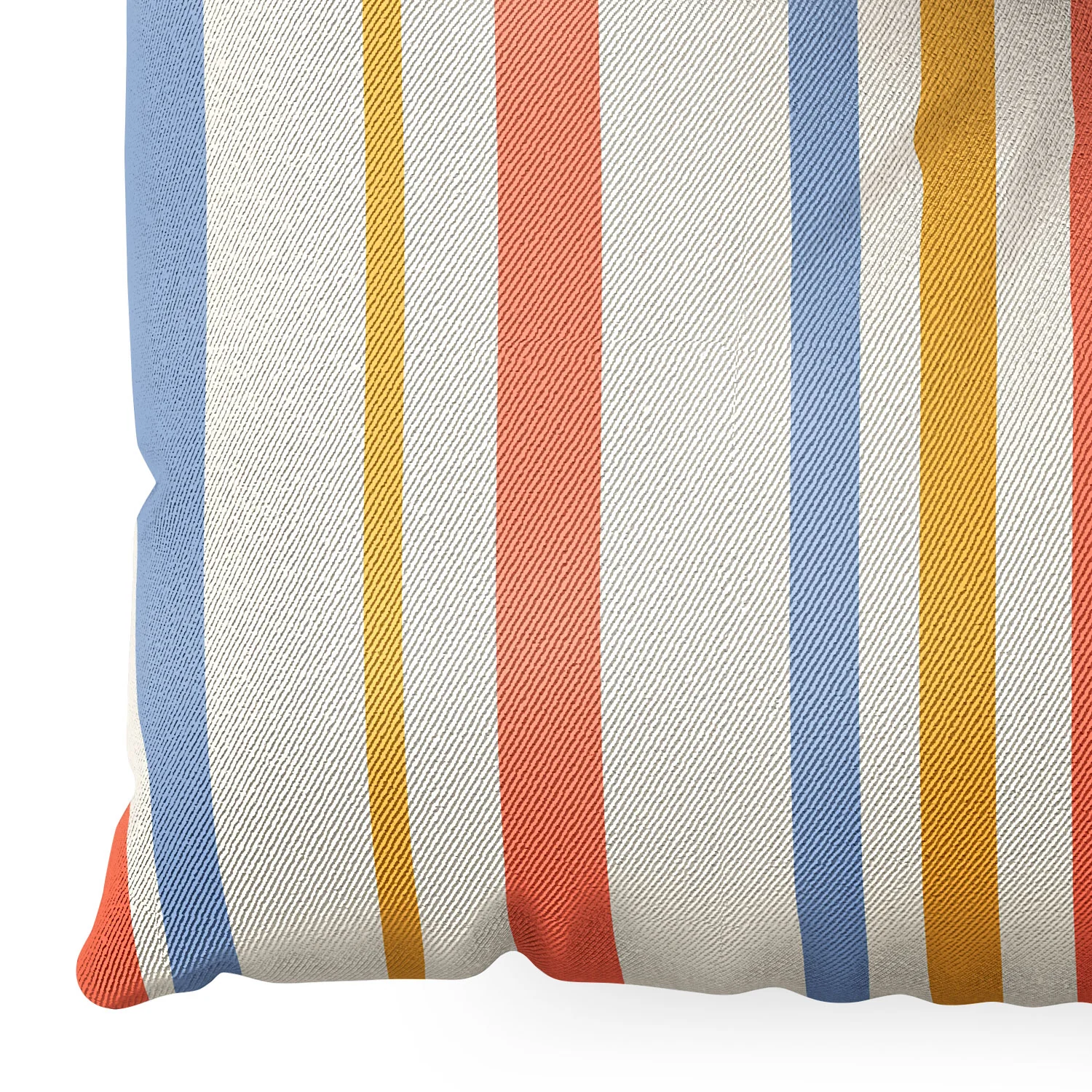 Colour Poems Classic Retro Stripes III Floor Pillow Square - Image 5