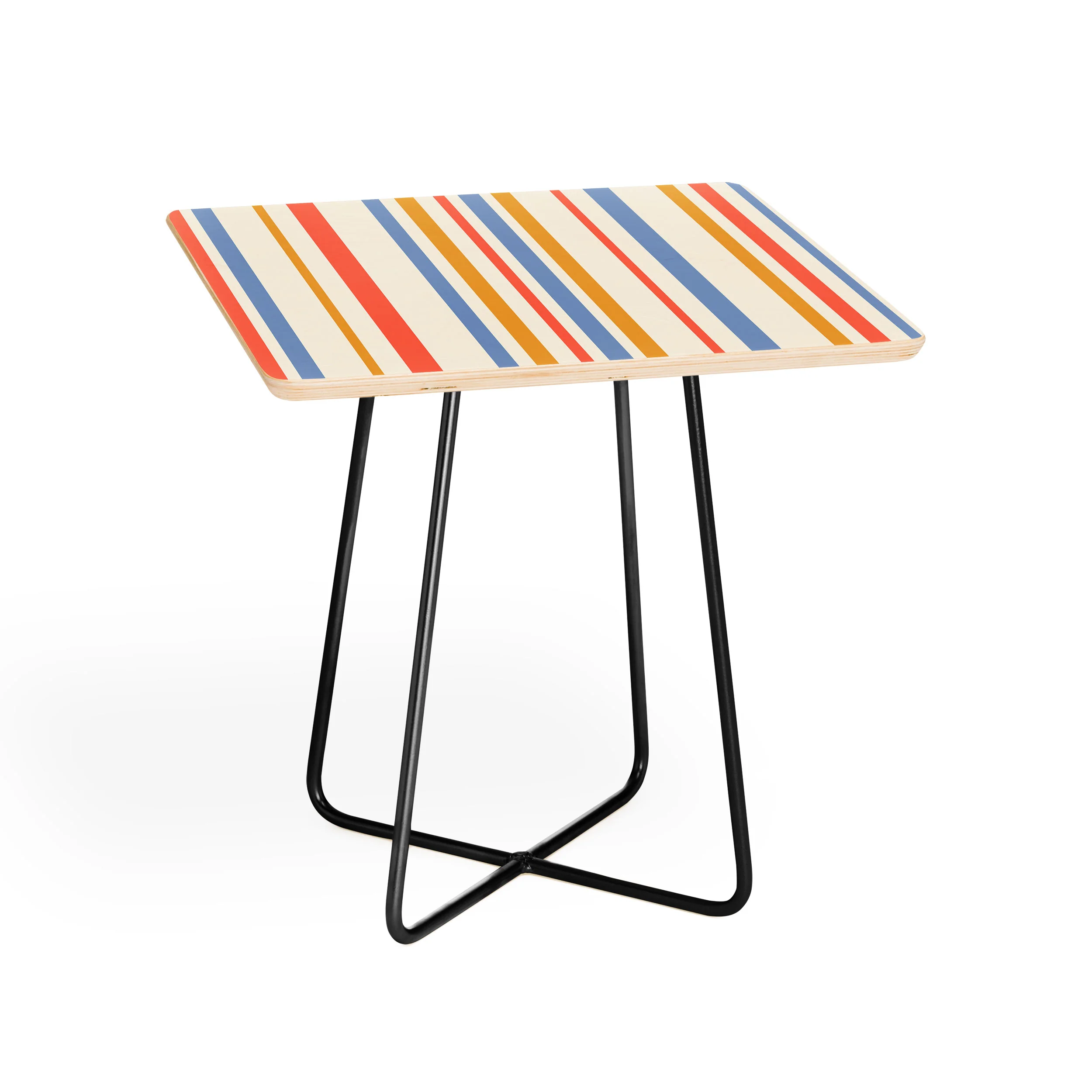 Colour Poems Classic Retro Stripes III Side Table - Image 2