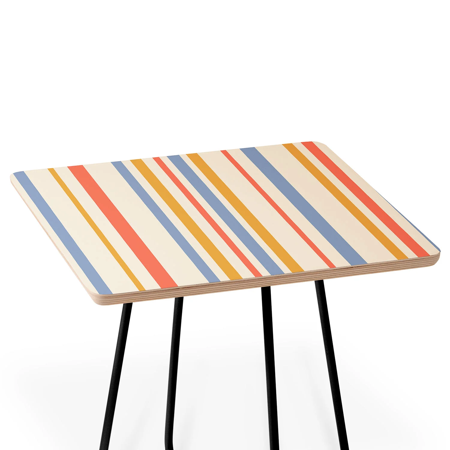 Colour Poems Classic Retro Stripes III Side Table - Image 4