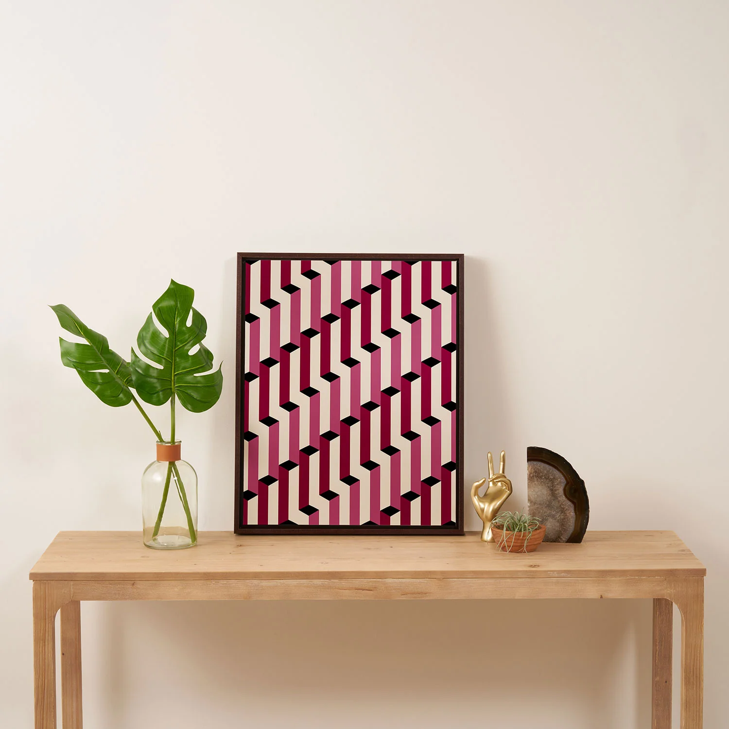 Colour Poems Columns Pattern I Art Canvas - Image 28