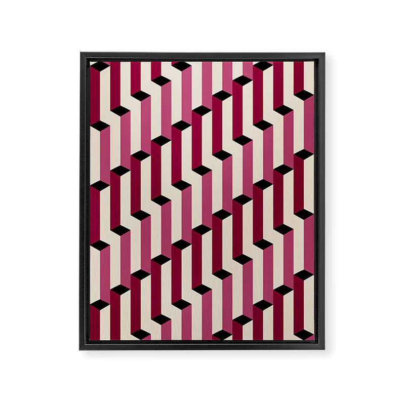 Colour Poems Columns Pattern I Art Canvas - Image 6