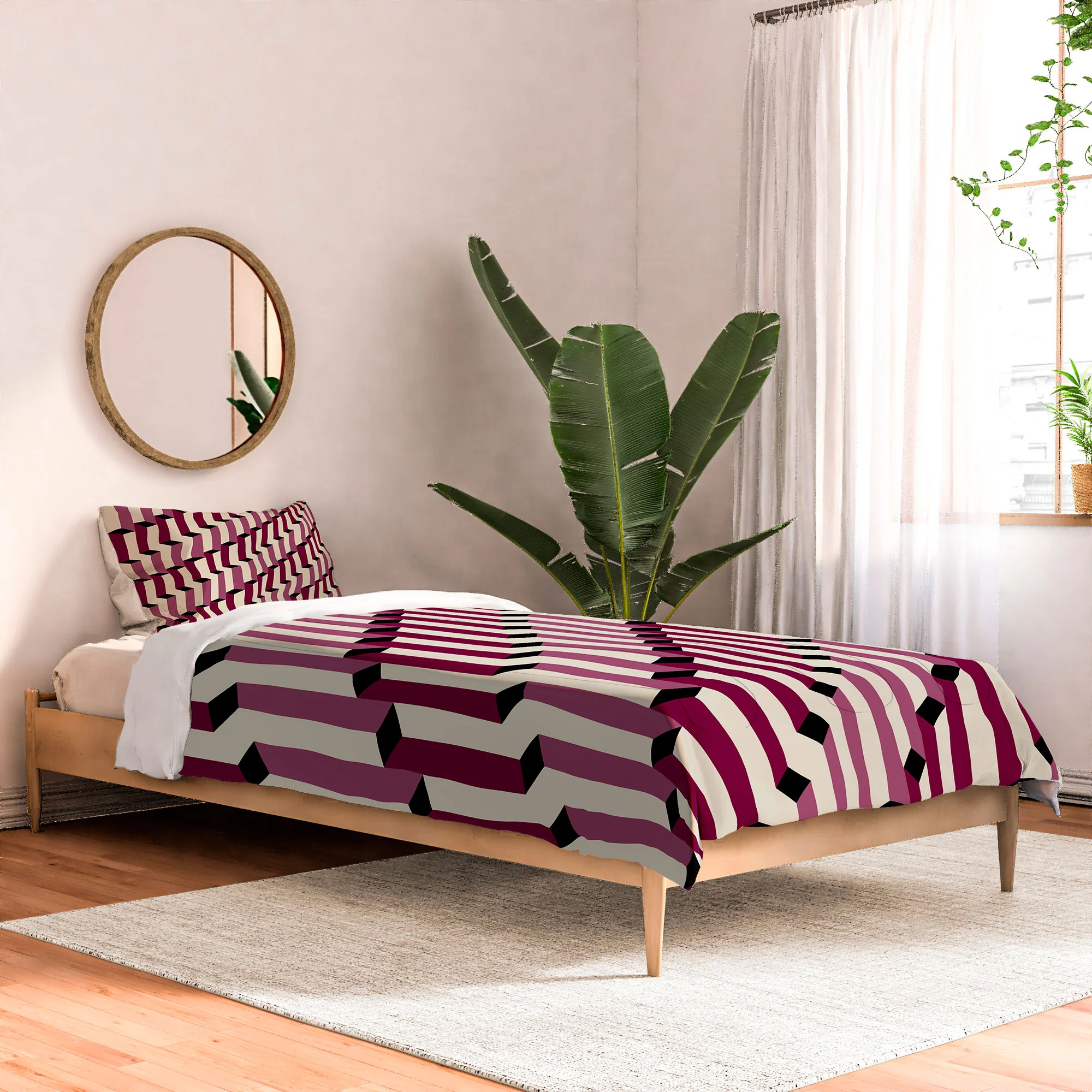 Colour Poems Columns Pattern I Comforter - Image 8