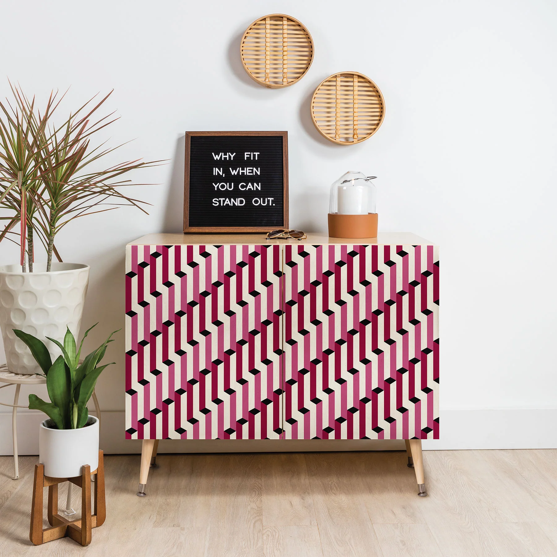 Colour Poems Columns Pattern I Credenza - Image 18