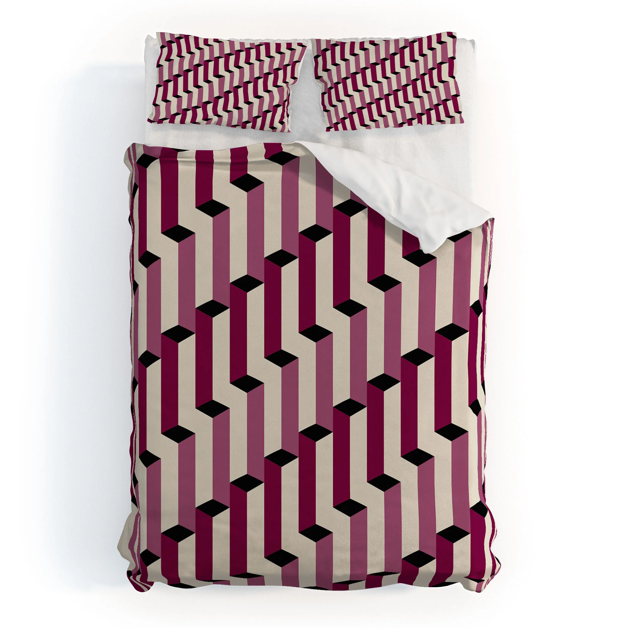Colour Poems Columns Pattern I Duvet Cover - Image 21