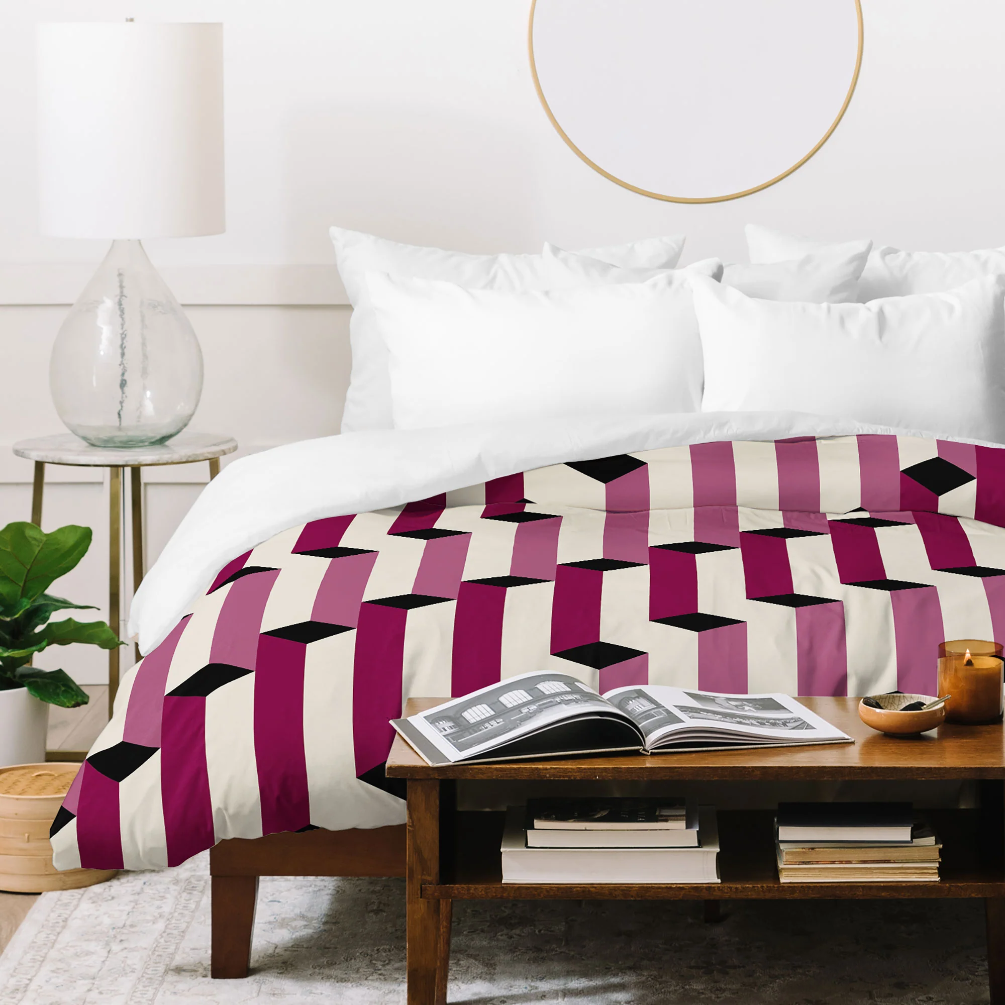 Colour Poems Columns Pattern I Duvet Cover - Image 3