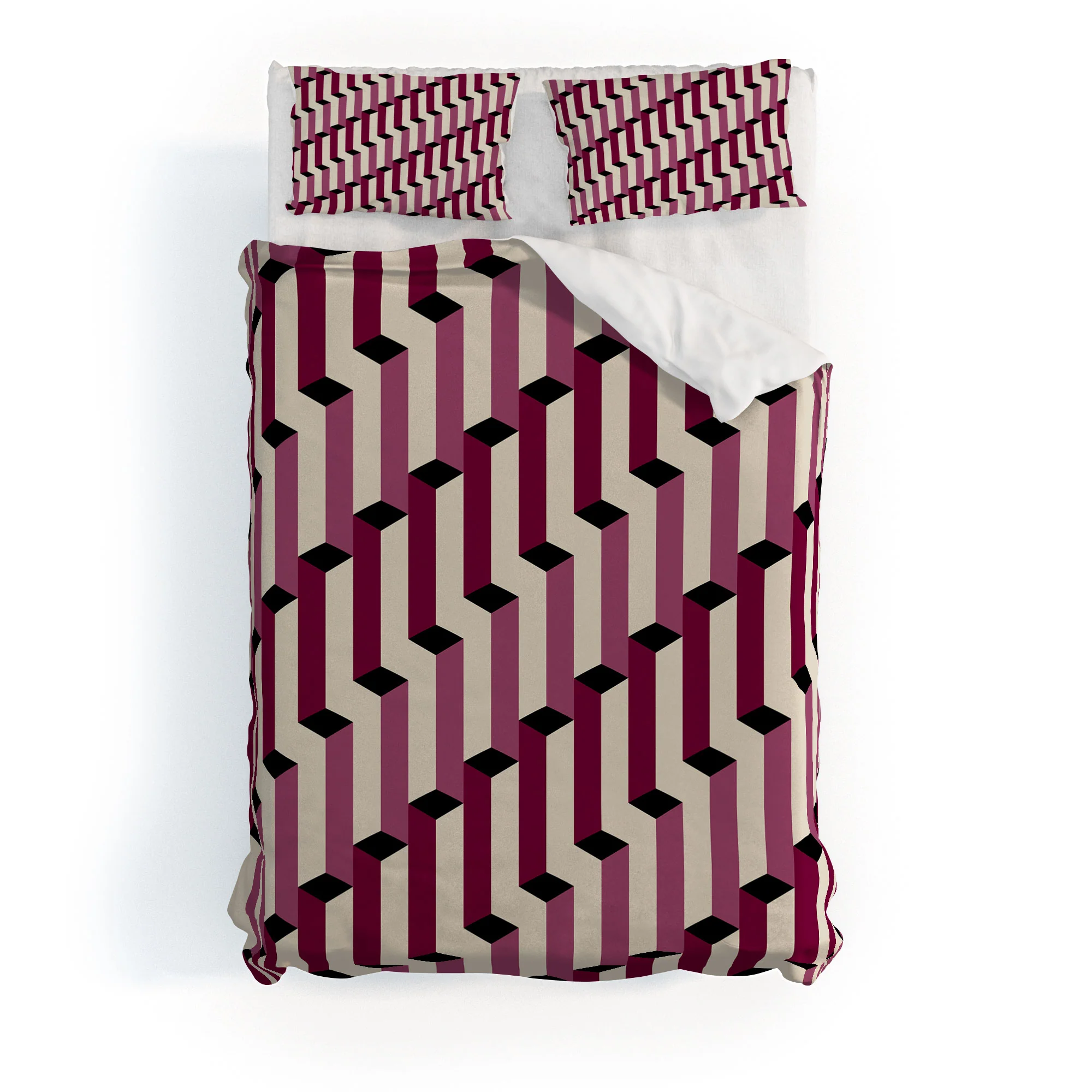 Colour Poems Columns Pattern I Duvet Cover - Image 33