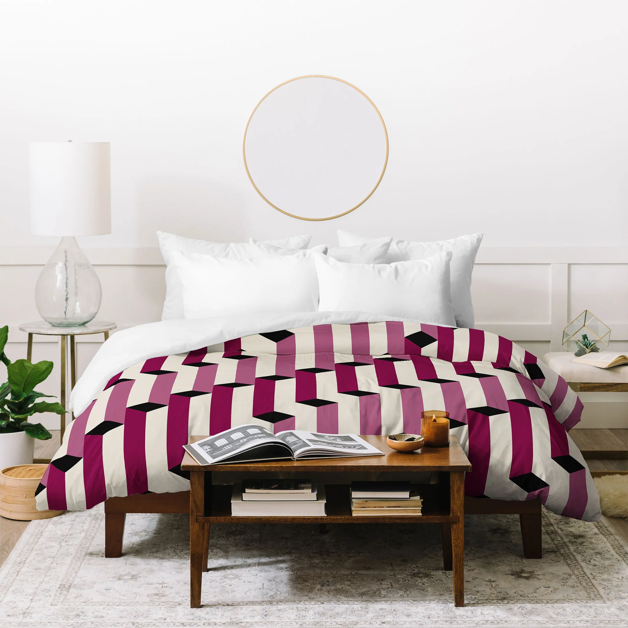Colour Poems Columns Pattern I Duvet Cover - Image 8