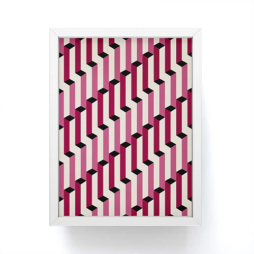 Colour Poems Columns Pattern I Framed Mini Art Print