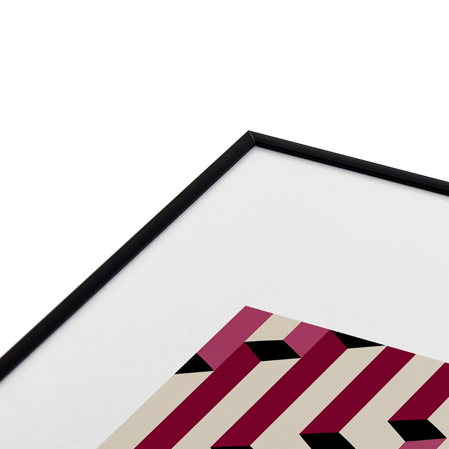 Colour Poems Columns Pattern I Metal Framed Art Print - Image 35