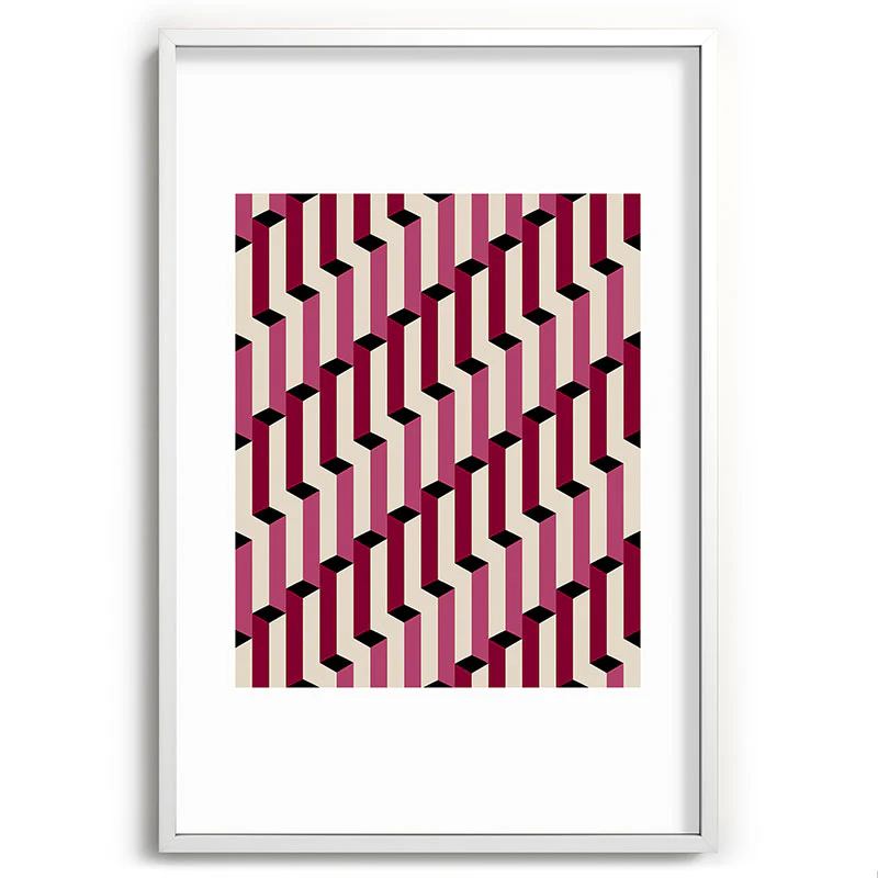 Colour Poems Columns Pattern I Recessed Framing Rectangle - Image 27